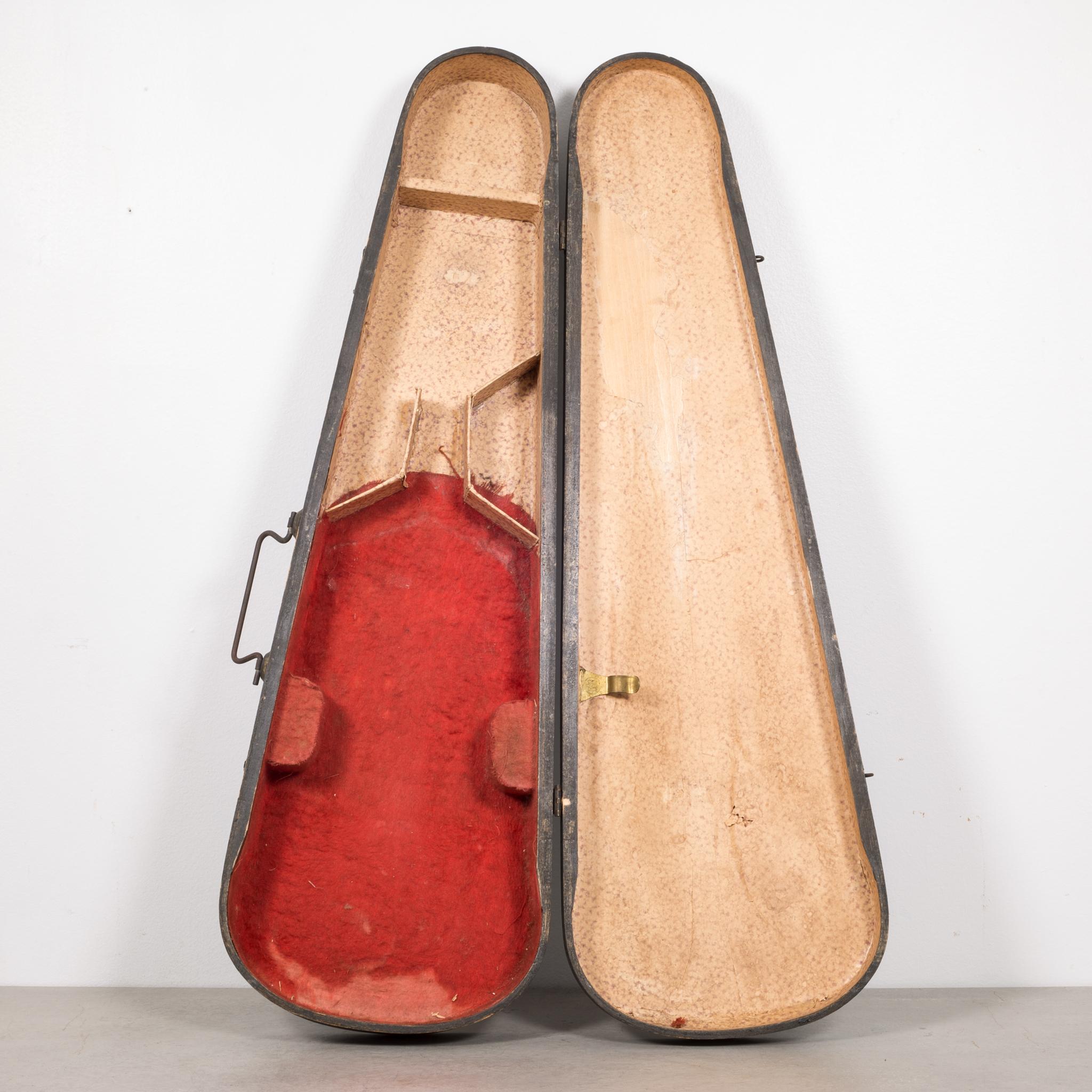 19th-Early 20th Century Antique Wood Violin Case, circa 1890-1920 In Good Condition In San Francisco, CA