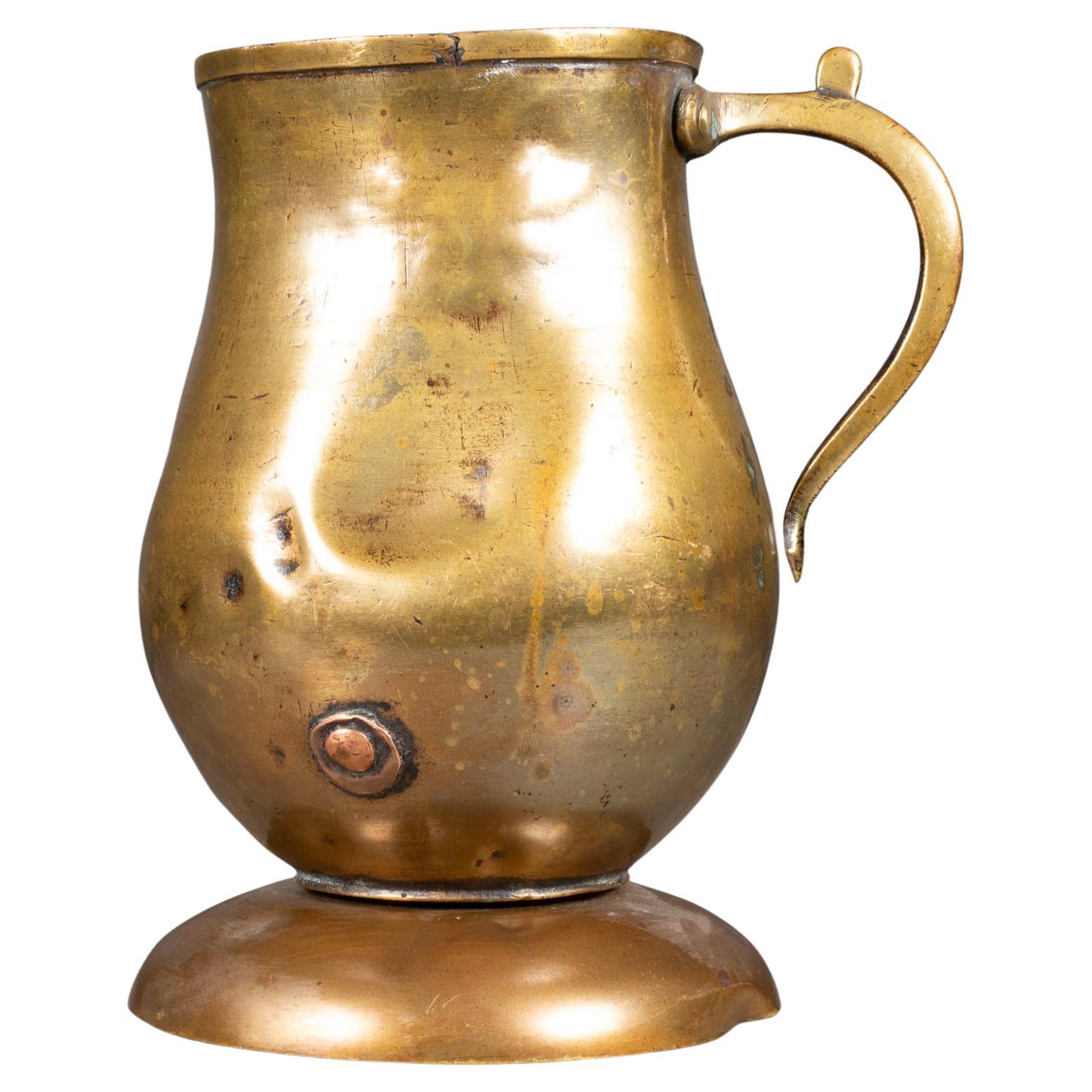 19th/early 20th c. Bronze and Copper Pitcher