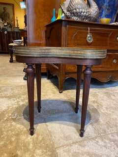 19th-Early 20th Century French Kidney Shape Drinks Table, Breche D'Alep Marble