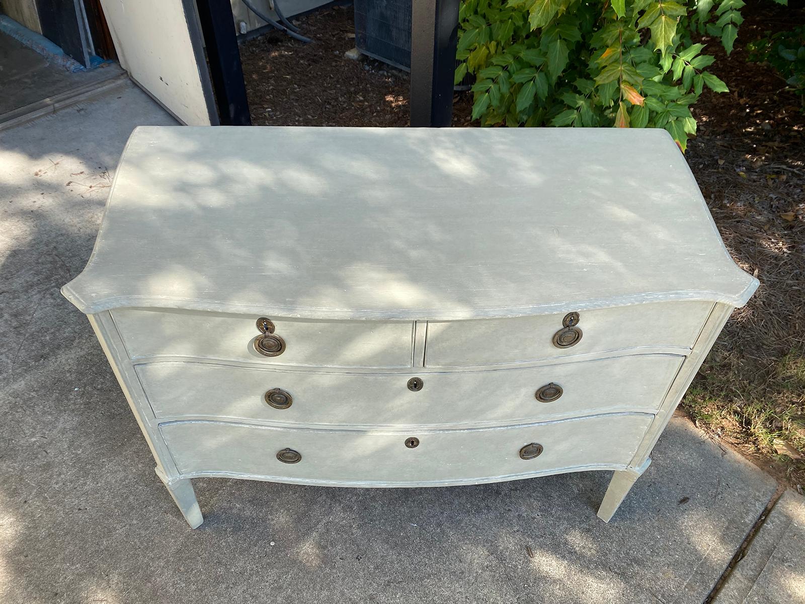 19th-Early 20th Century Italian Four-Drawer Commode with Custom Painted Finish In Good Condition In Atlanta, GA