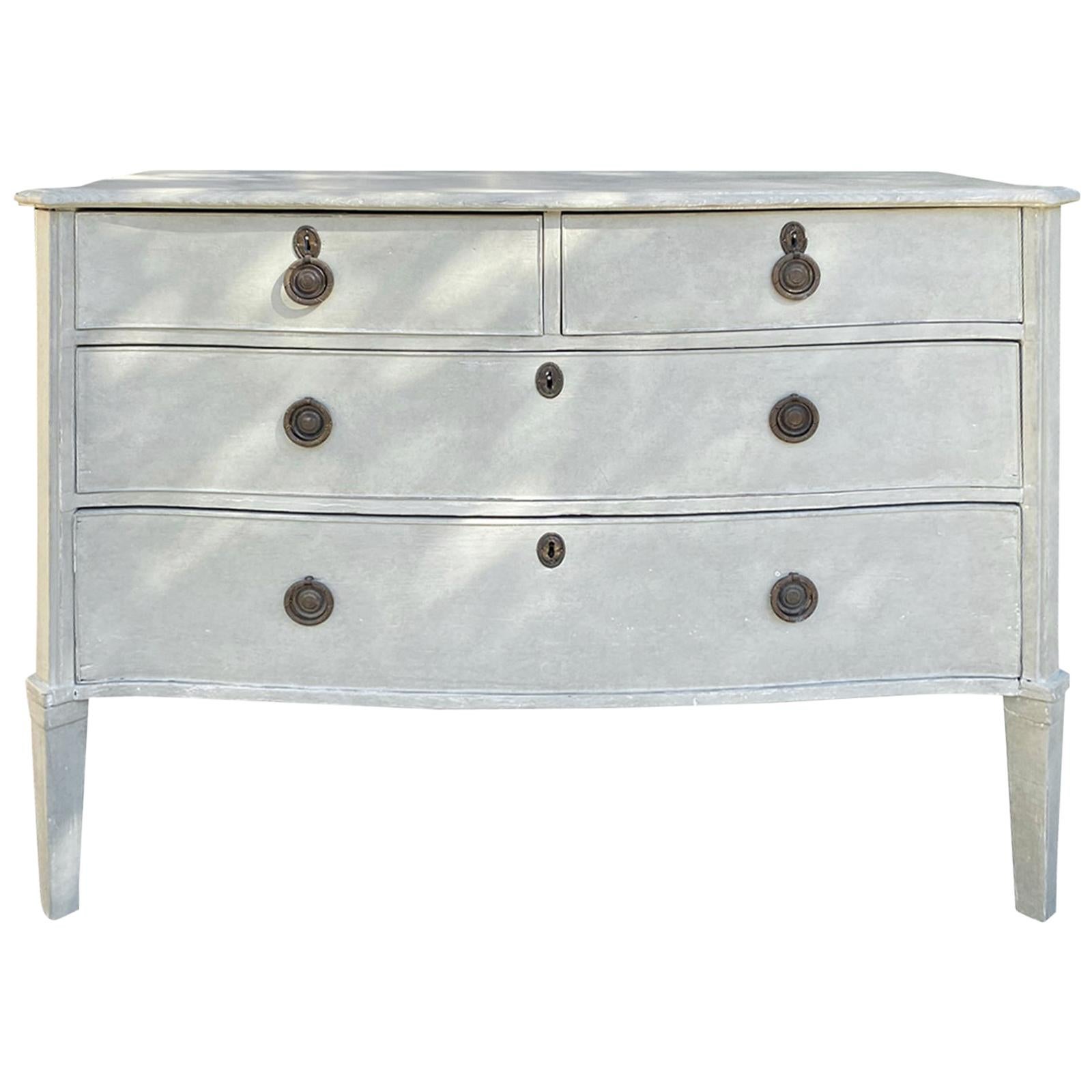 19th-Early 20th Century Italian Four-Drawer Commode with Custom Painted Finish