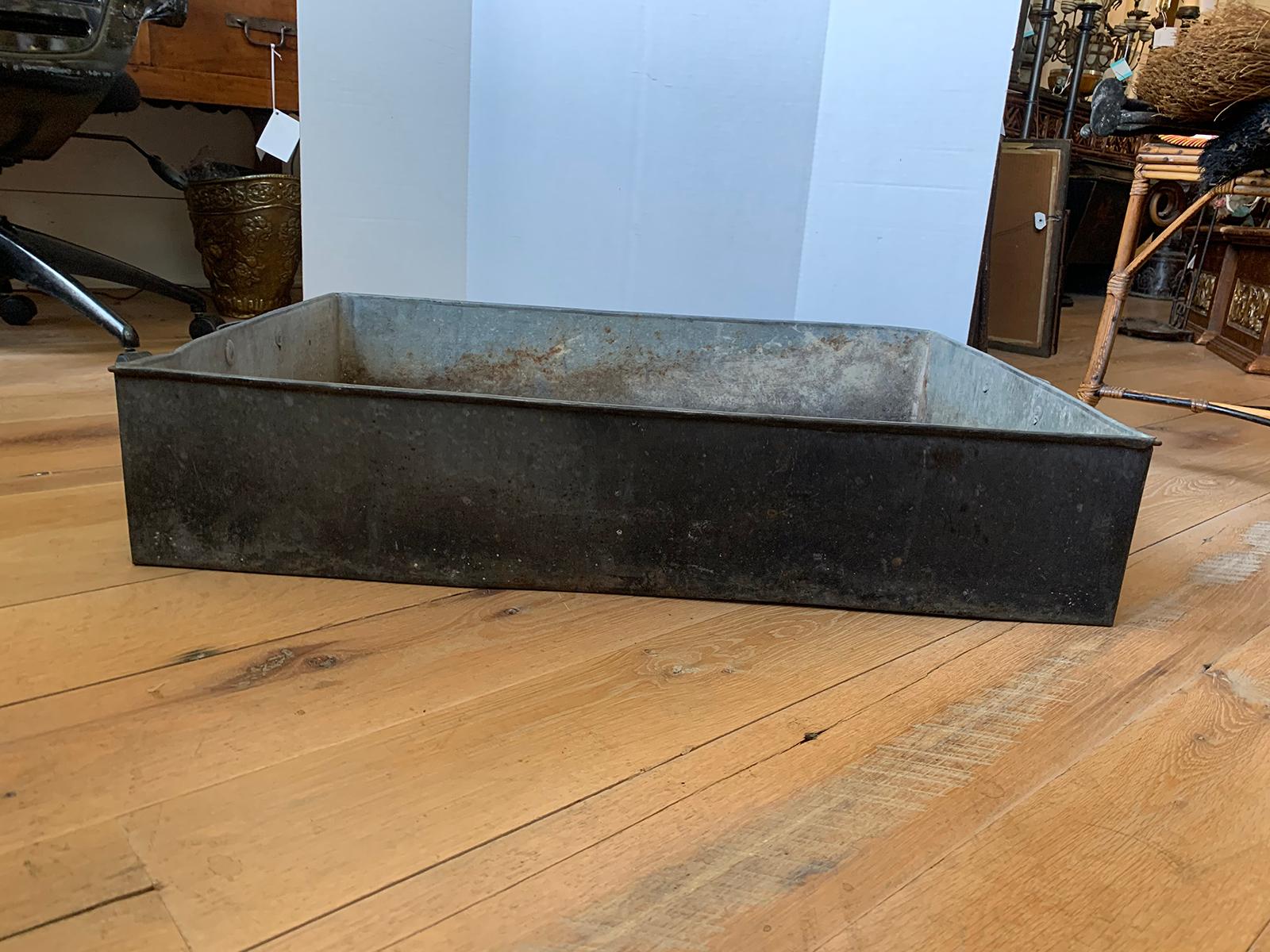 19th-Early 20th Century Tole Tray with Handles, Large Scale In Good Condition For Sale In Atlanta, GA