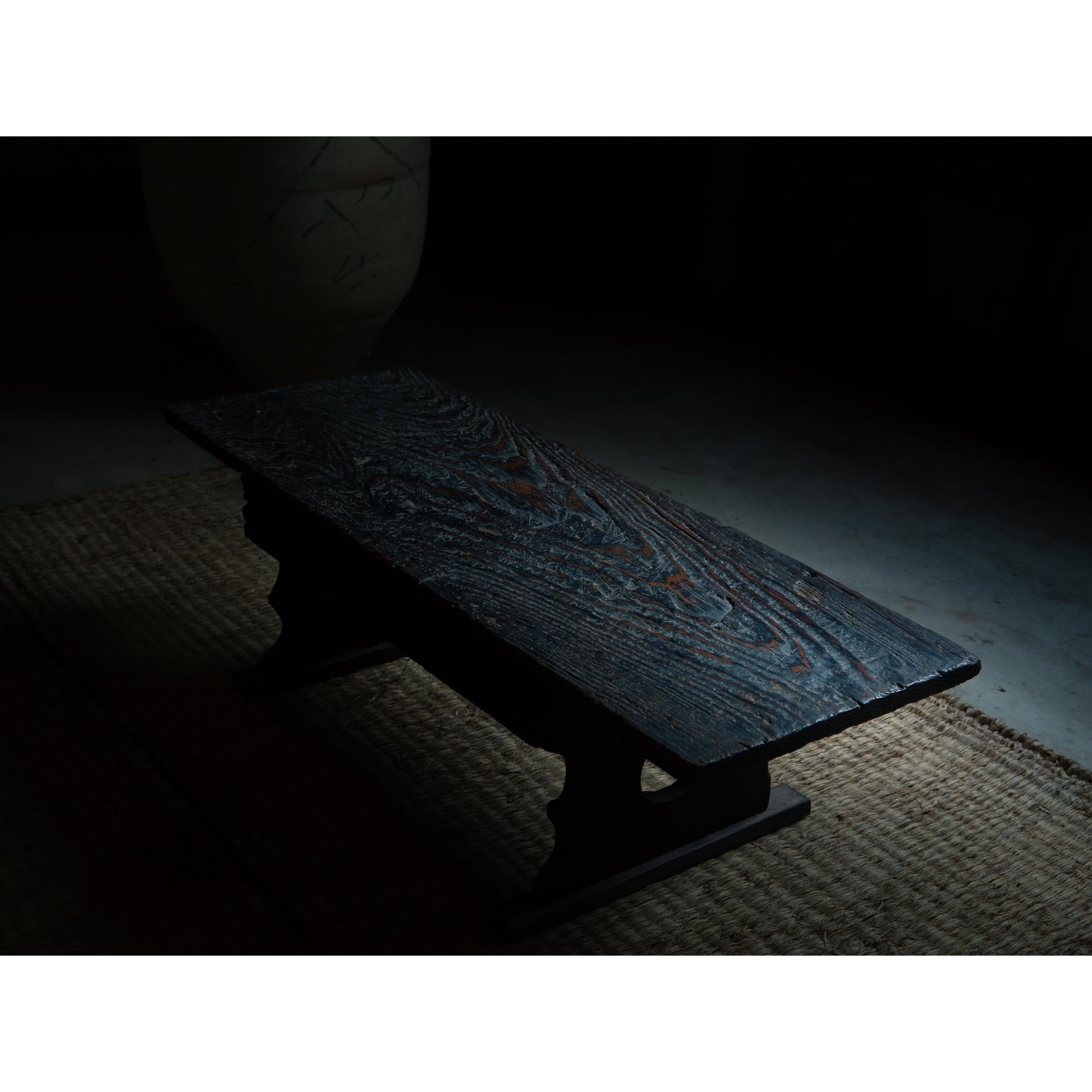 1860s Edo Japanese antique wabi sabi urushi low writing desk primitive tea table 10