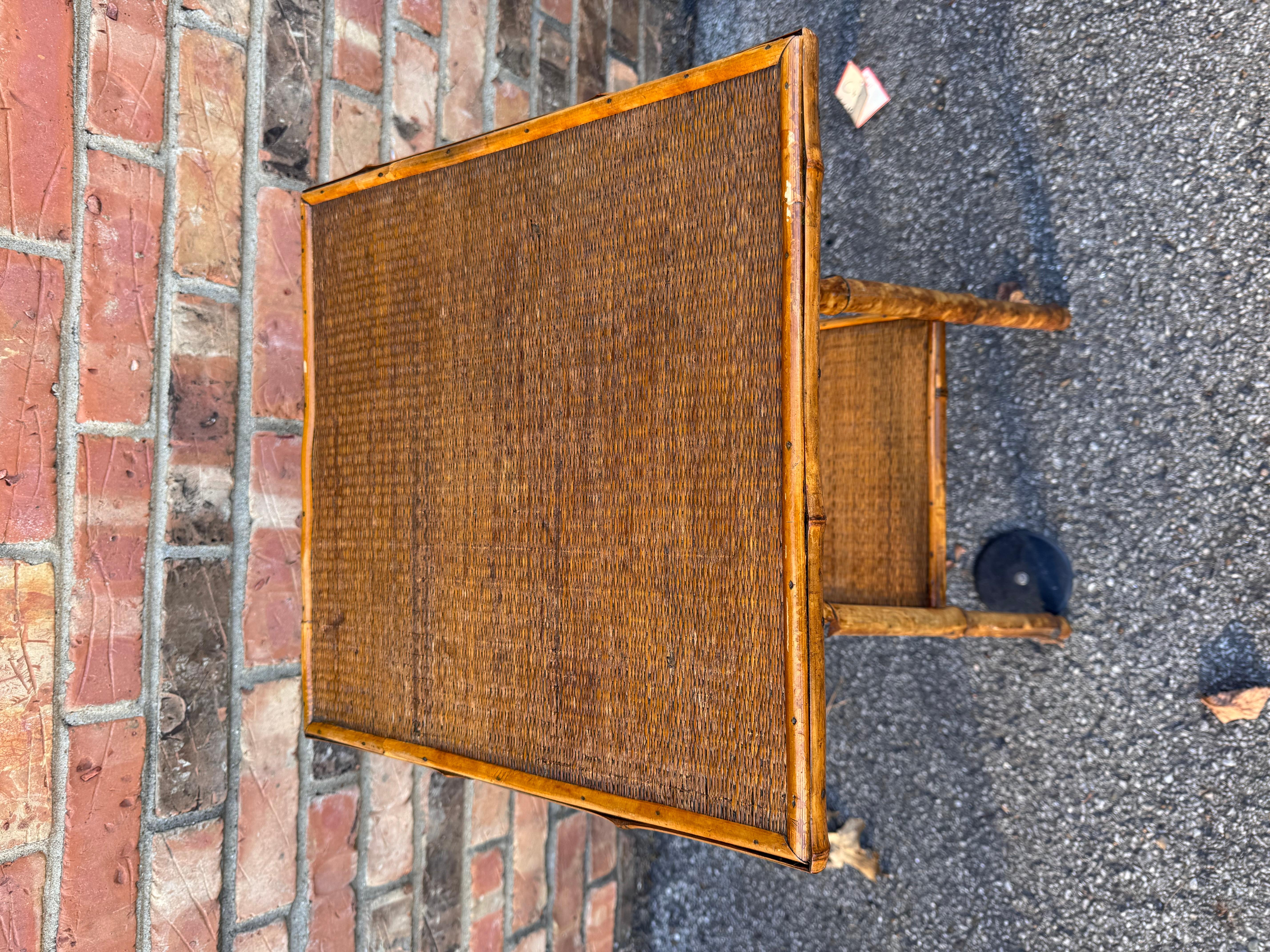 19th English Bamboo Side Table In Good Condition In Nashville, TN