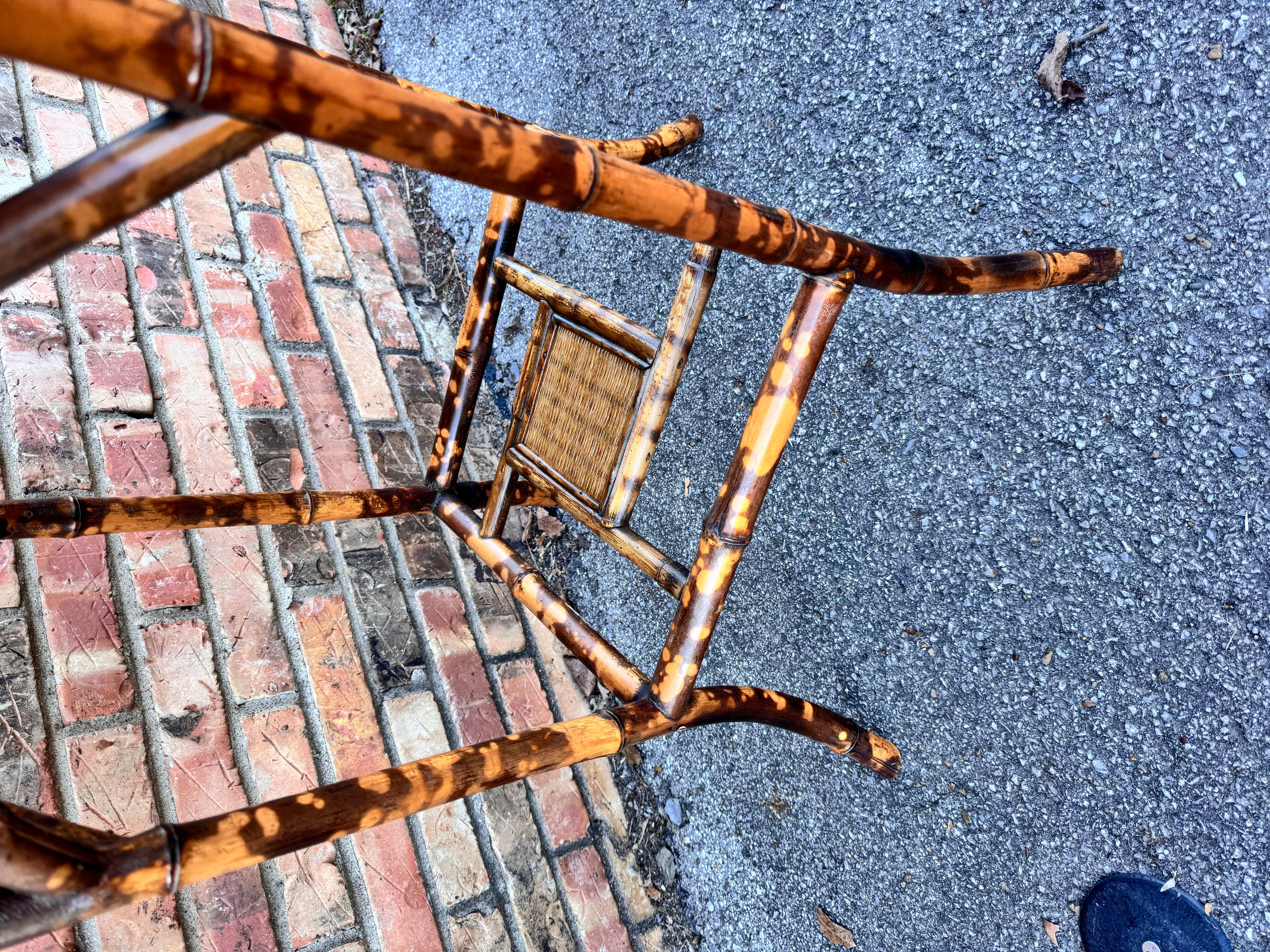 19th English Bamboo Side Table In Good Condition In Nashville, TN