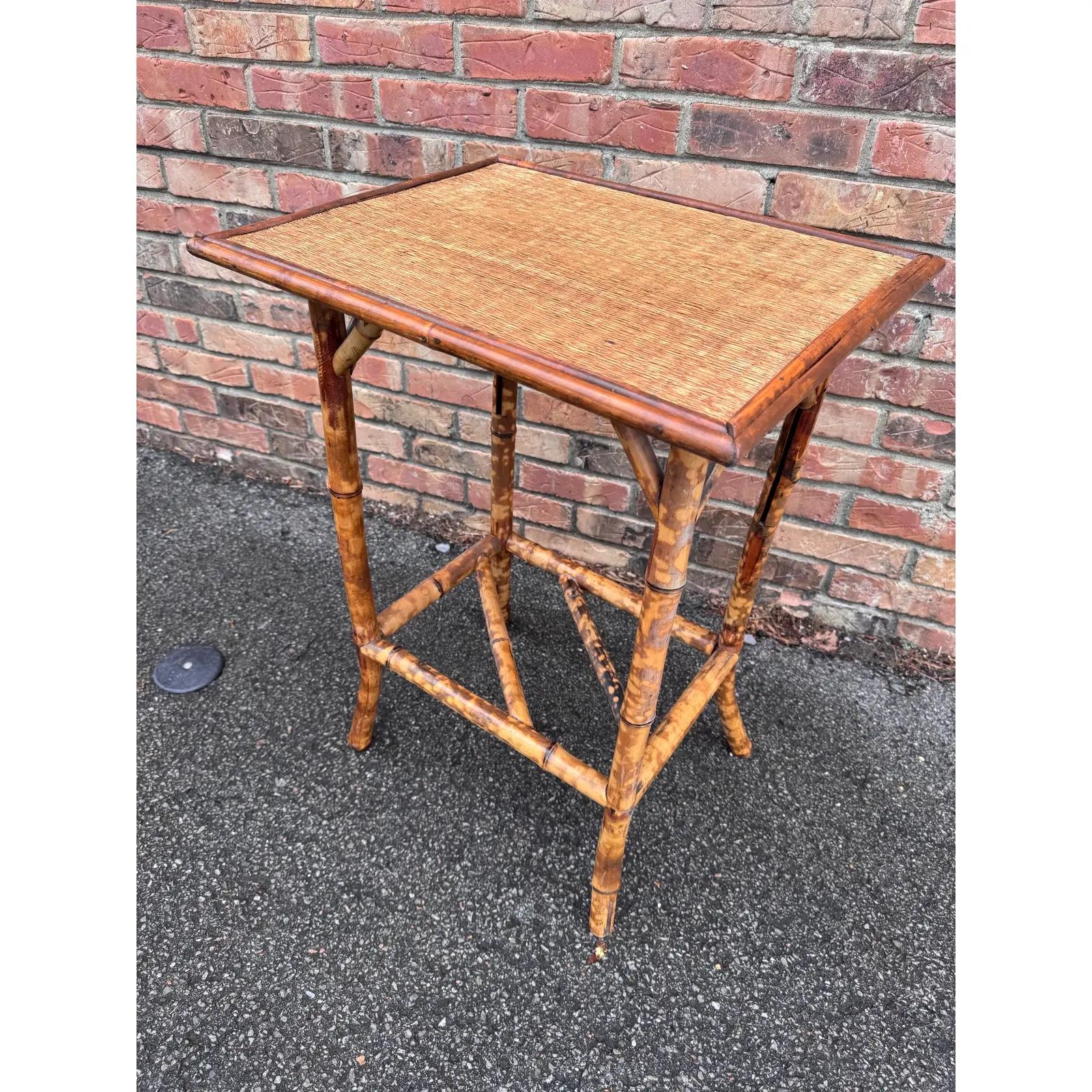 19th English Bamboo Side Table In Good Condition For Sale In Nashville, TN