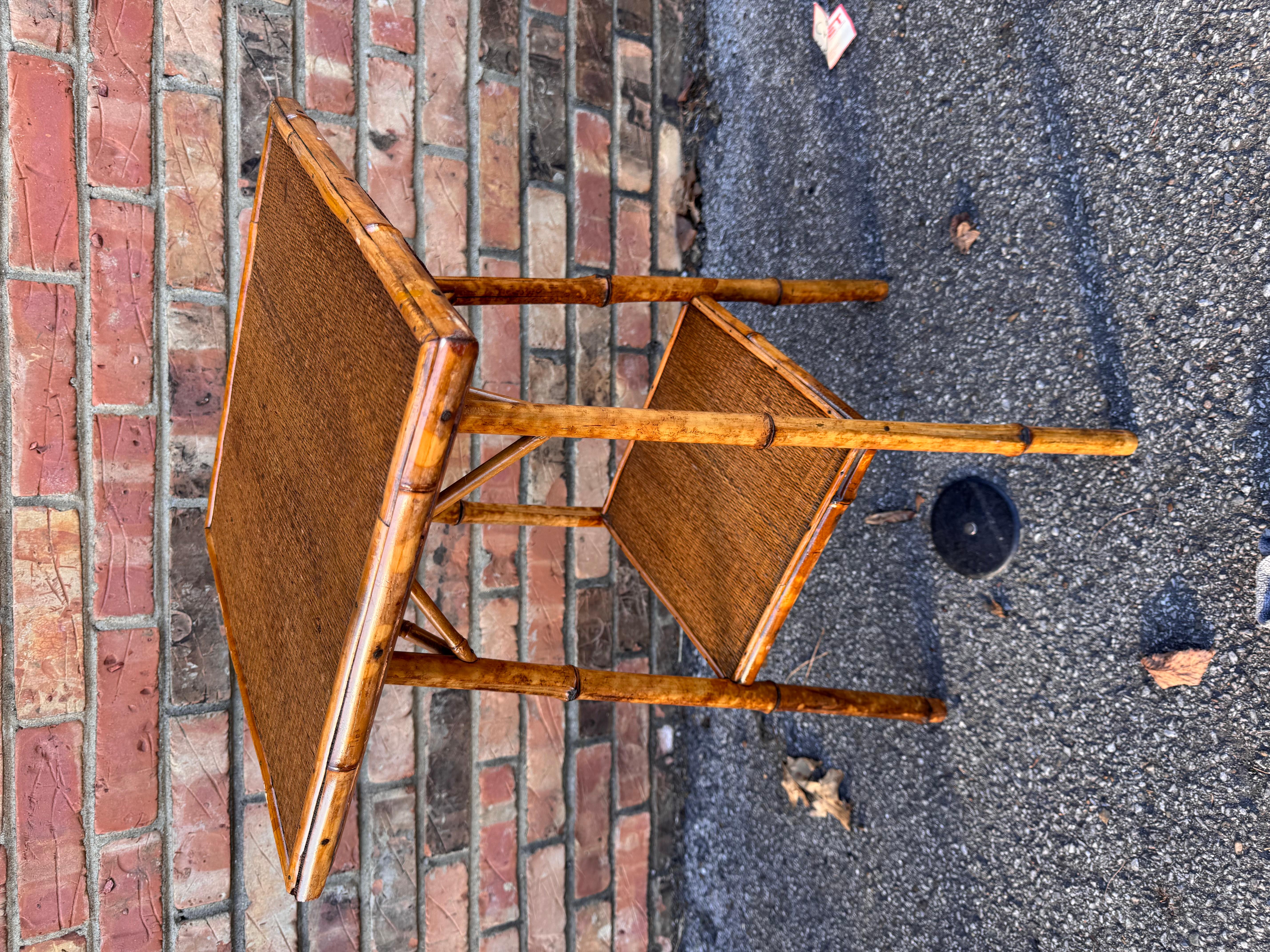 Late 19th Century 19th English Bamboo Side Table