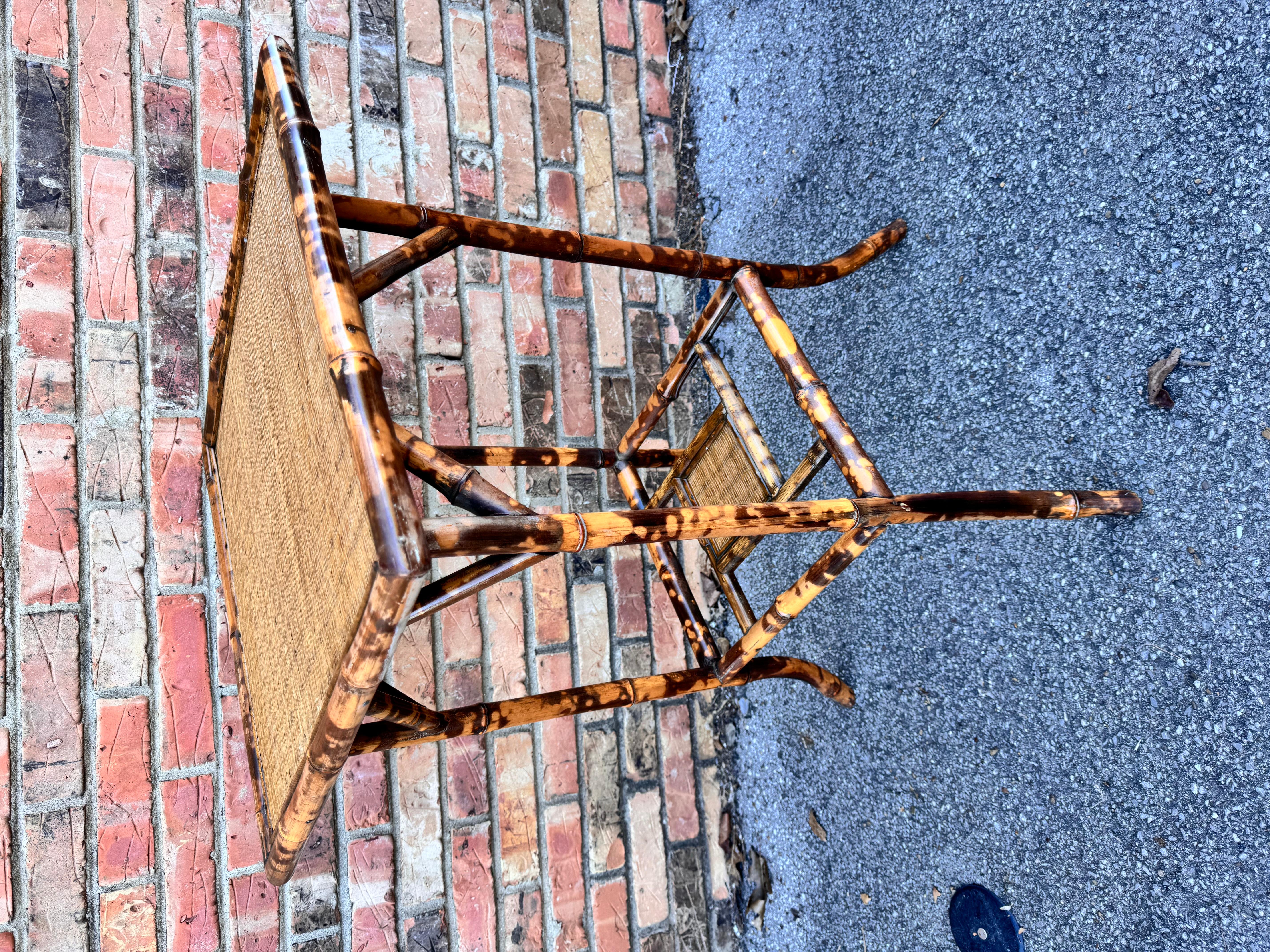 Late 19th Century 19th English Bamboo Side Table