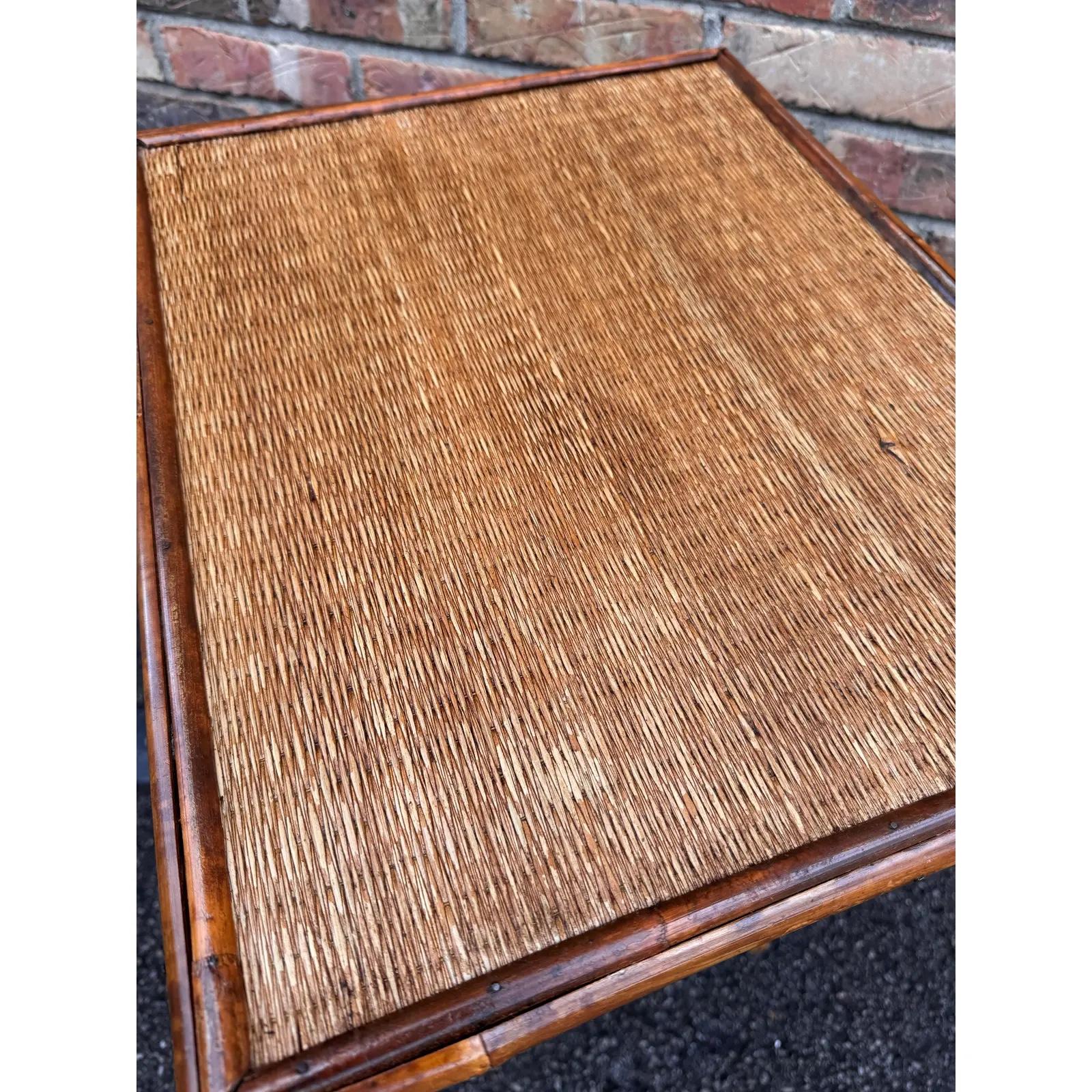 Late 19th Century 19th English Bamboo Side Table For Sale