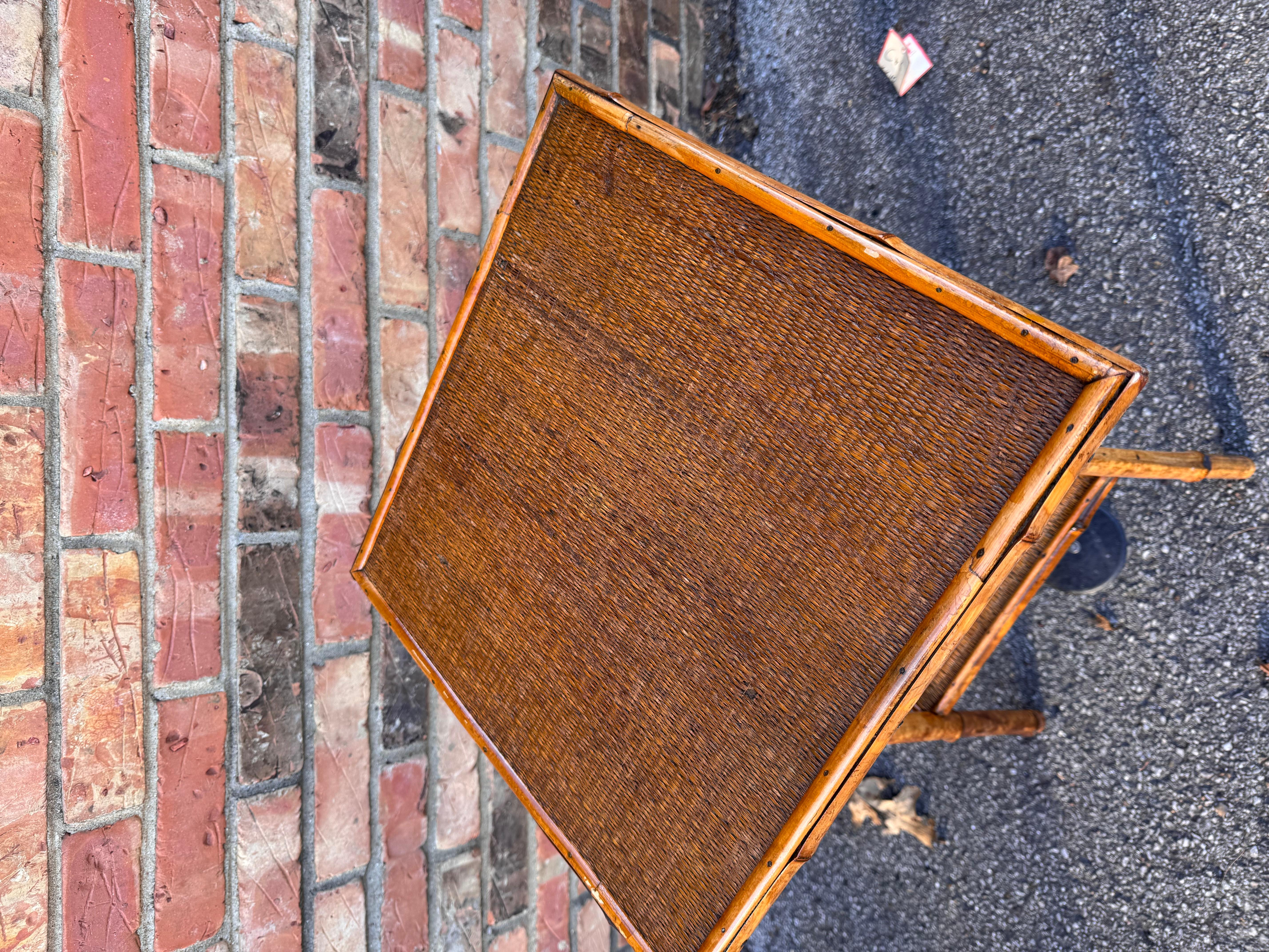 19th English Bamboo Side Table 1