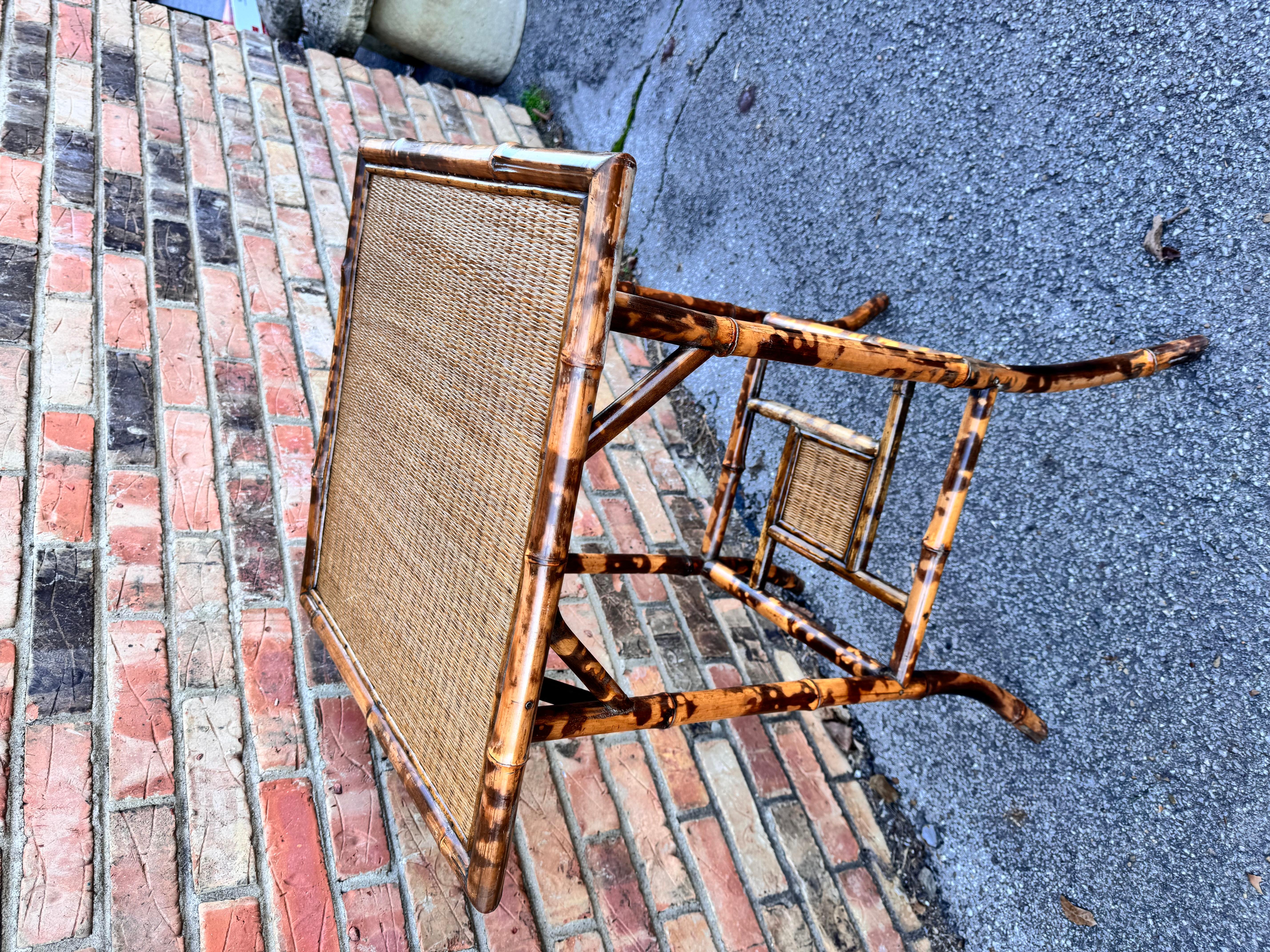 19th English Bamboo Side Table 1