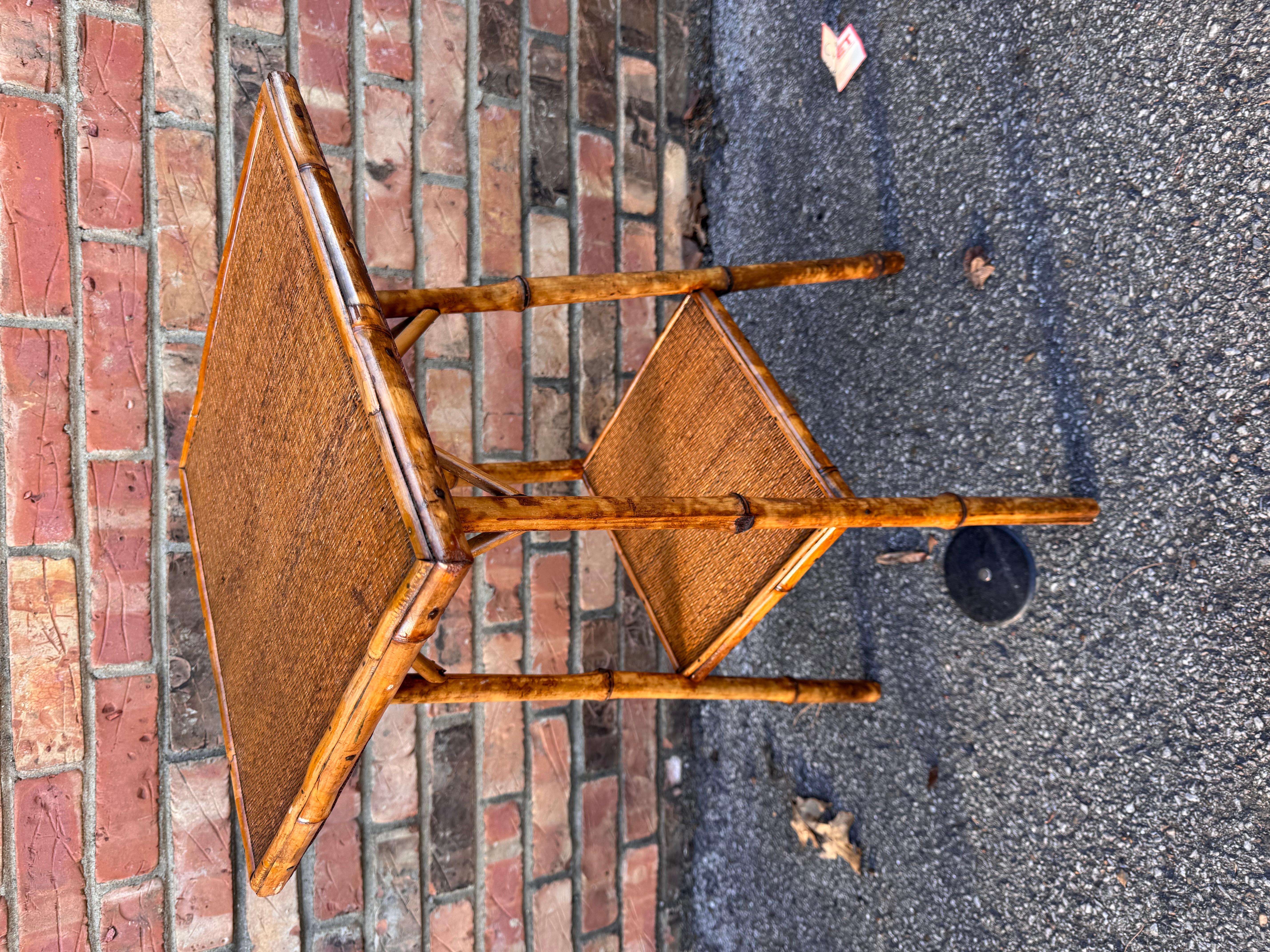 19th English Bamboo Side Table 2