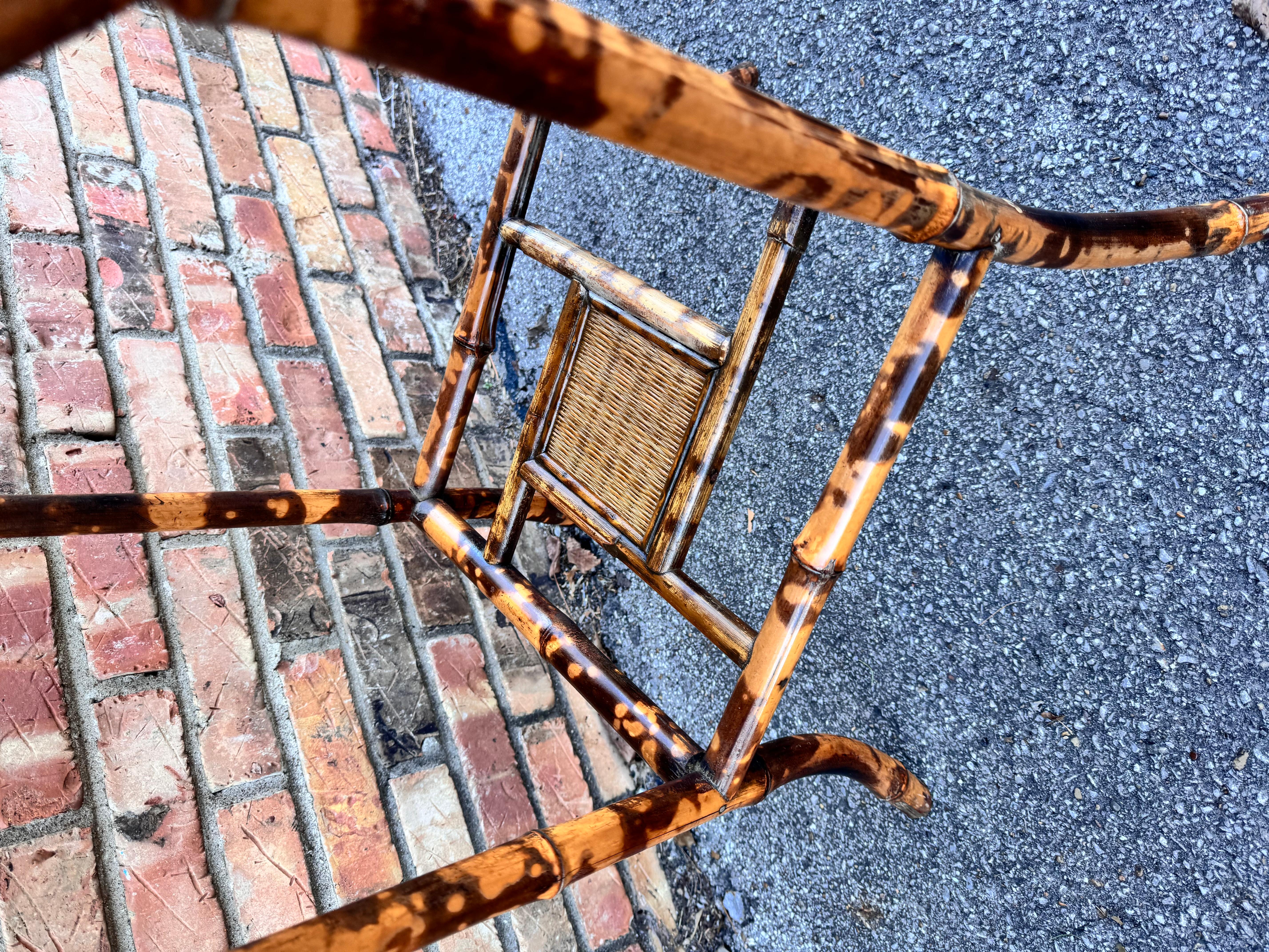 19th English Bamboo Side Table 2