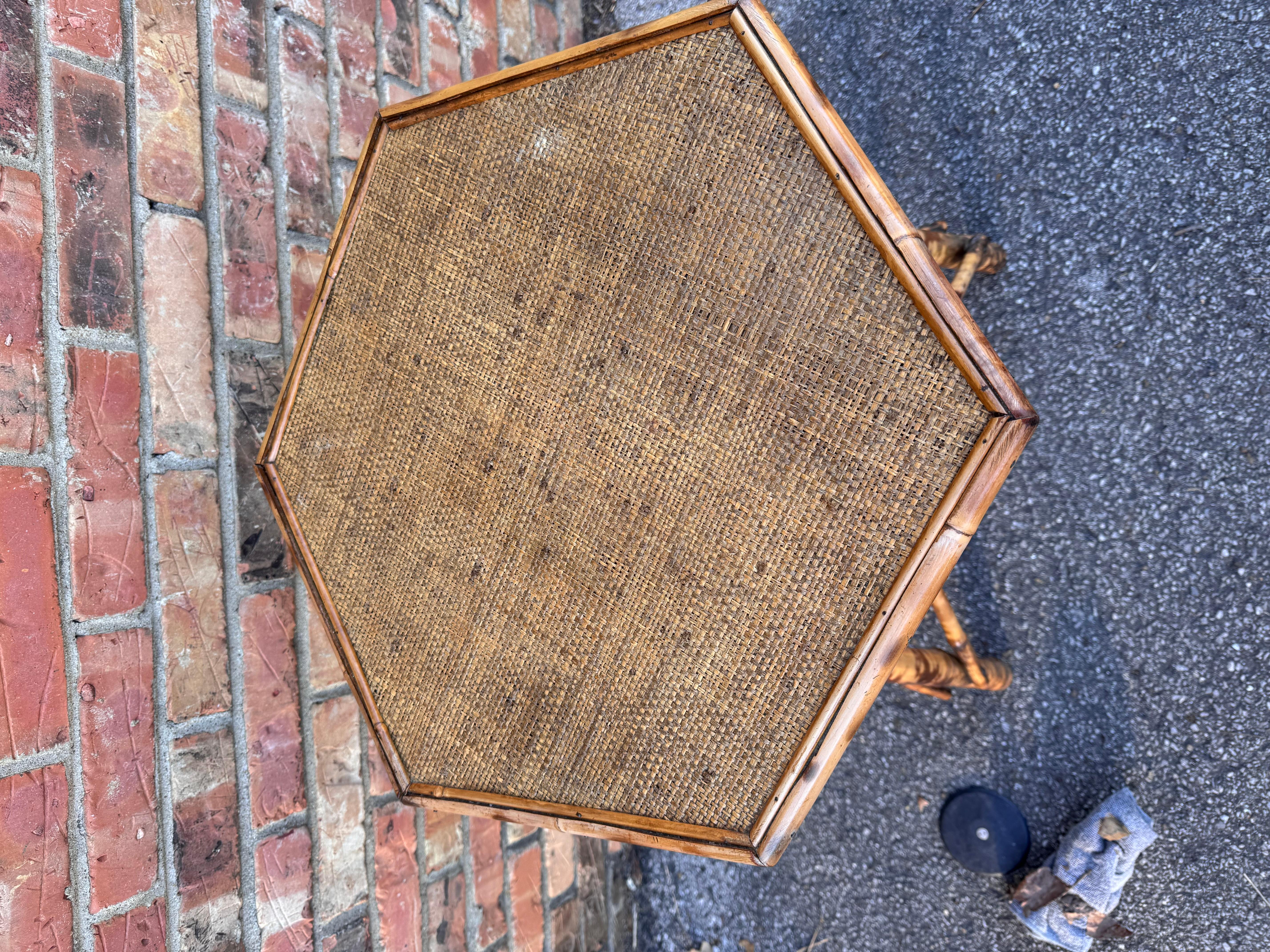 Bambou Table d'appoint en bambou du 19e siècle en vente