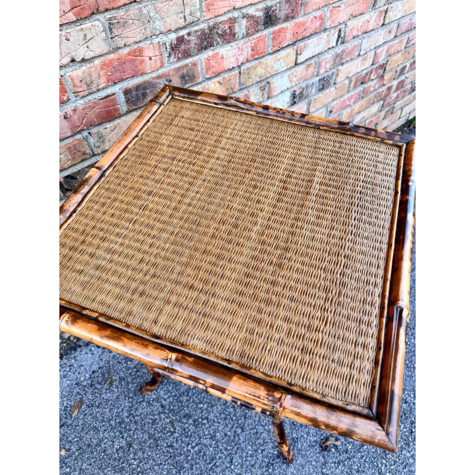 Bambou Table d'appoint en bambou du 19e siècle en vente