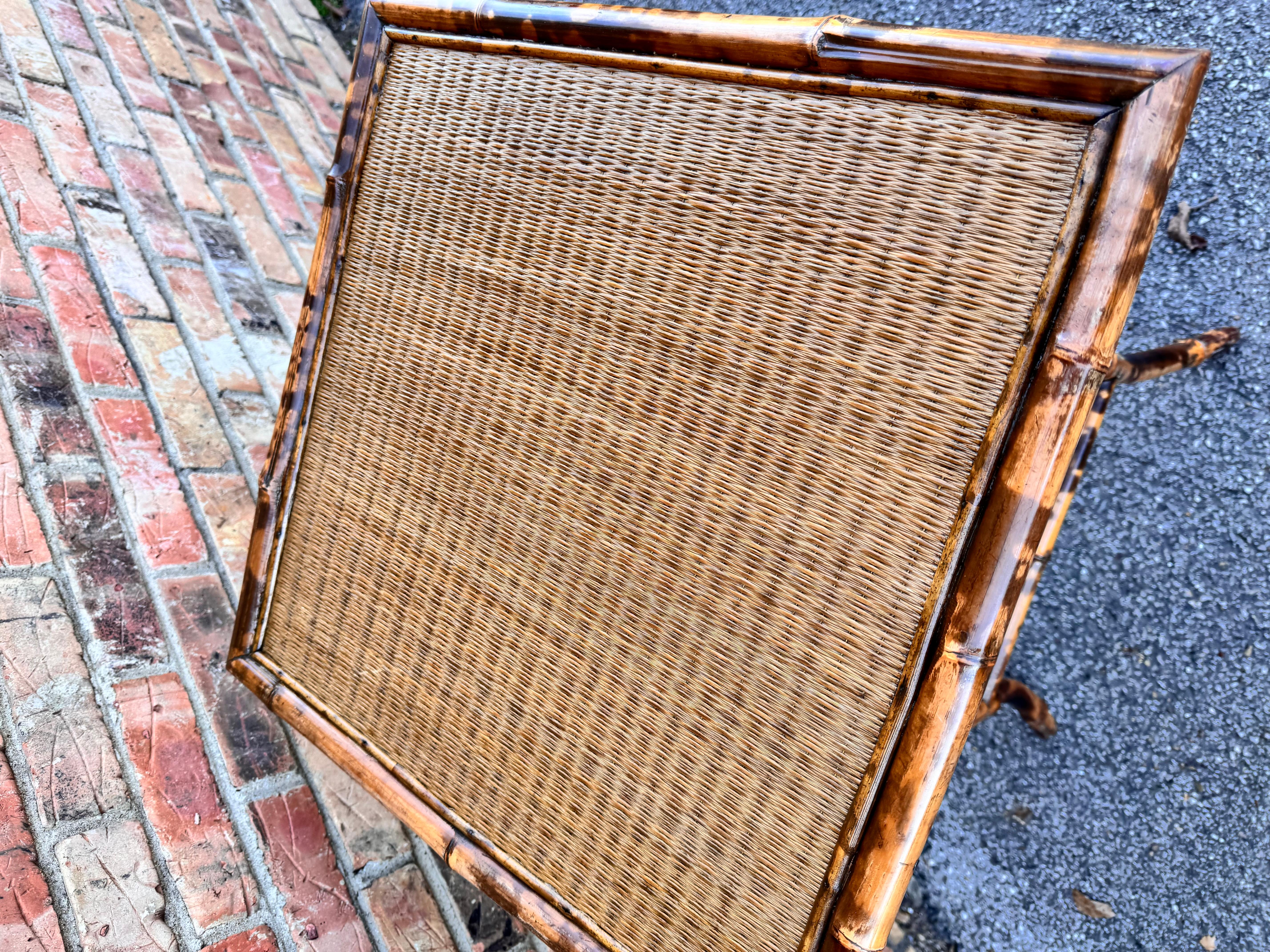19th English Bamboo Side Table 3