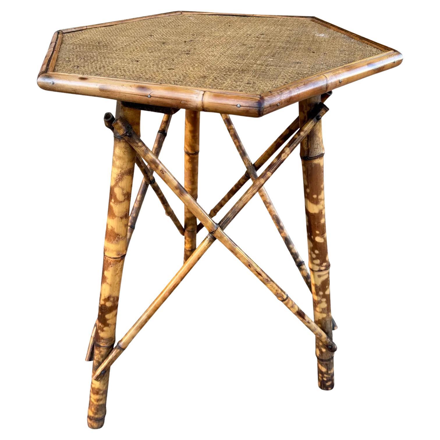 19th English Bamboo Side Table