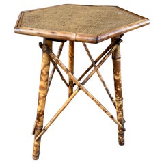 19th English Bamboo Side Table