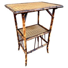19th English Bamboo Side Table