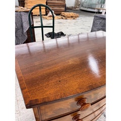 19th English Bow Front Chest of Drawers