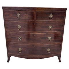 19th English Bow Front Chest of Drawers