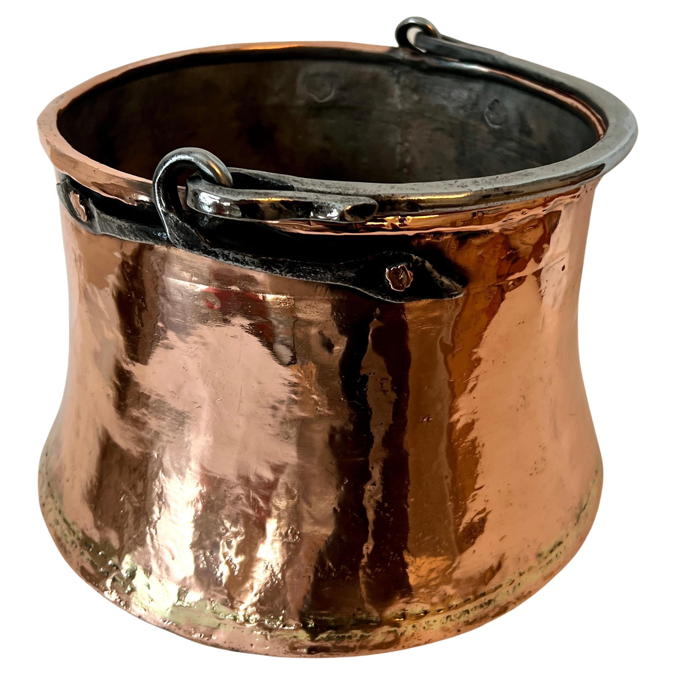 19th English Century Copper Pot Centerpiece Jardiniere or Planter 