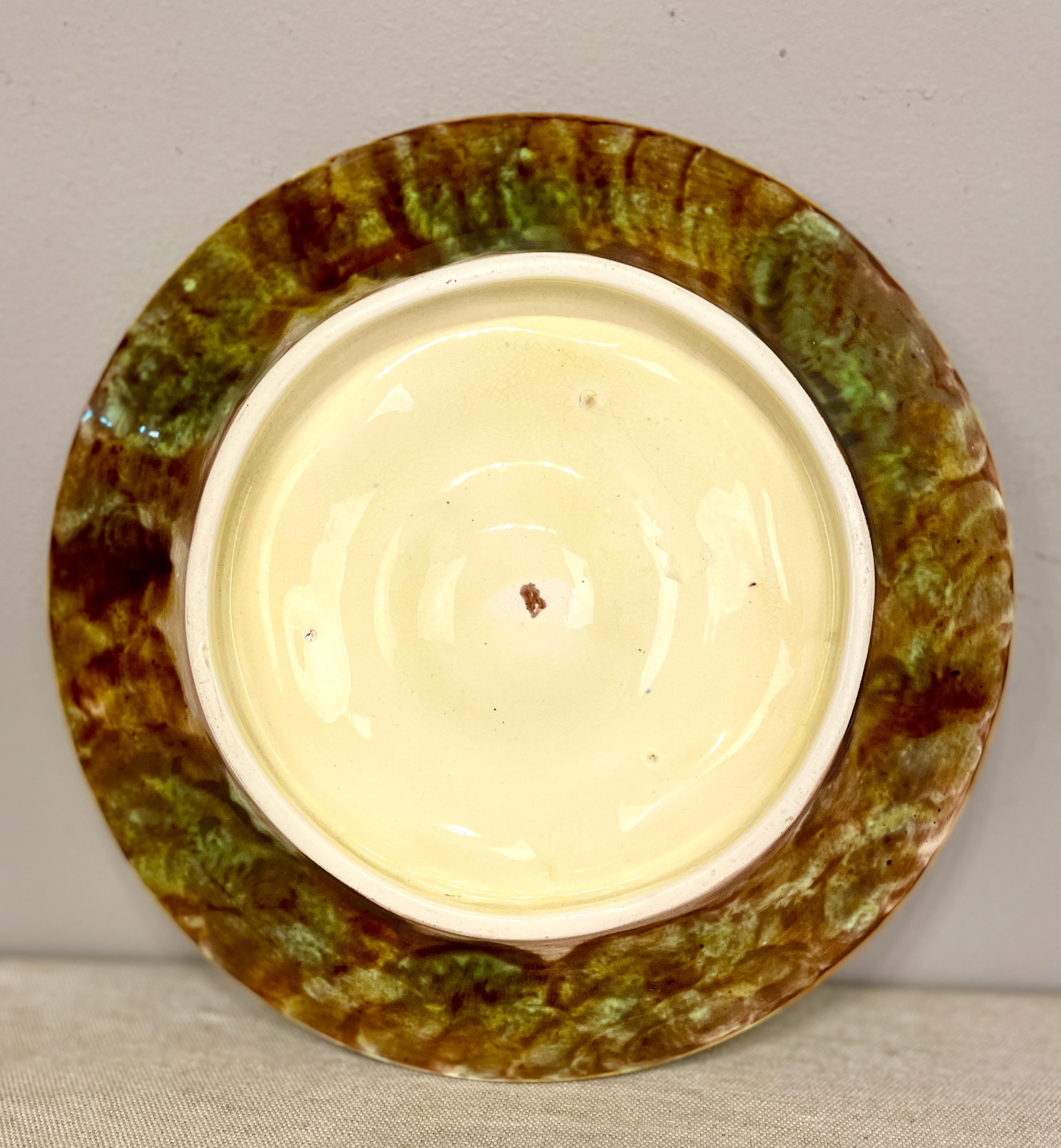 19th English Majolica Oyster Plate 2