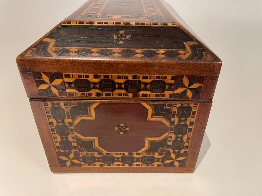 19th English Regency Inlaid Jewelry Box  For Sale 4