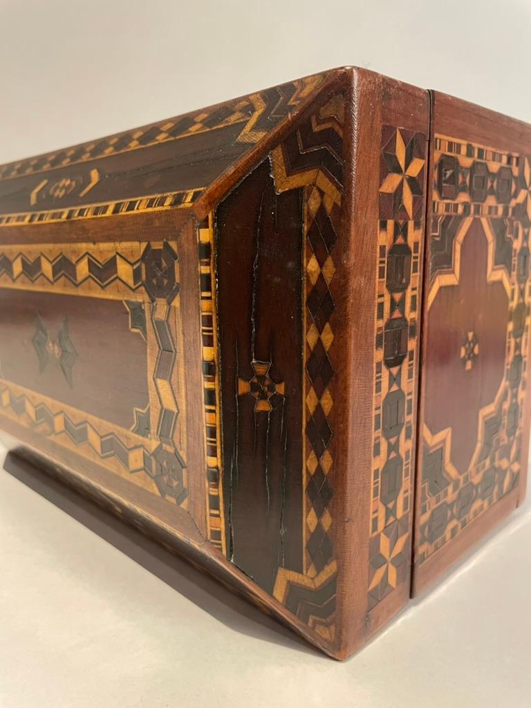 19th English Regency Inlaid Jewelry Box  For Sale 8
