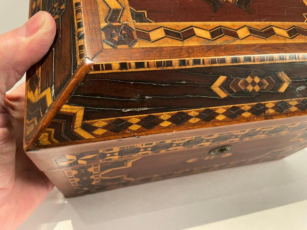 19th English Regency Inlaid Jewelry Box  For Sale 9