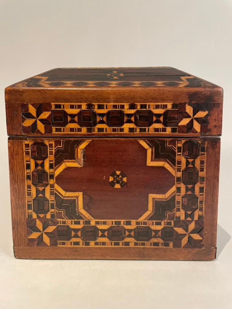 19th Century 19th English Regency Inlaid Jewelry Box  For Sale
