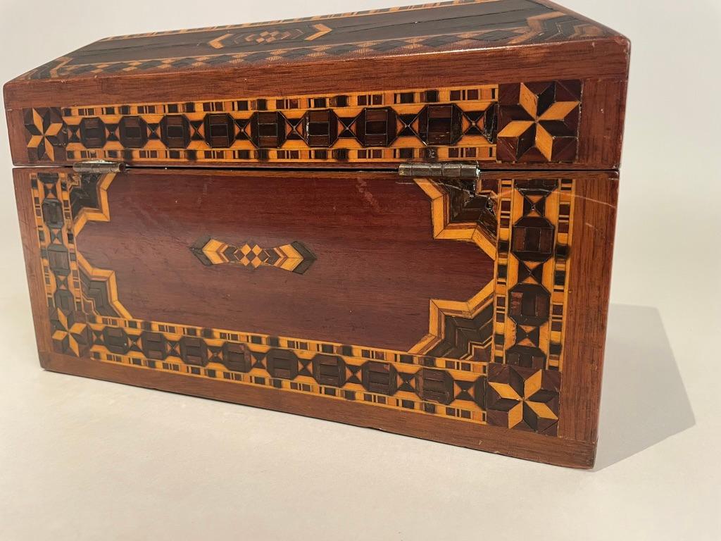 19th English Regency Inlaid Jewelry Box  For Sale 1