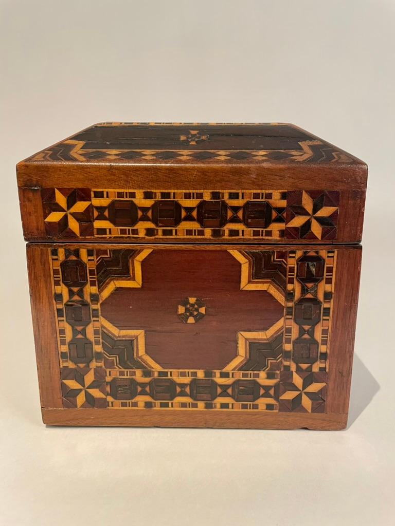 19th English Regency Inlaid Jewelry Box  For Sale 3