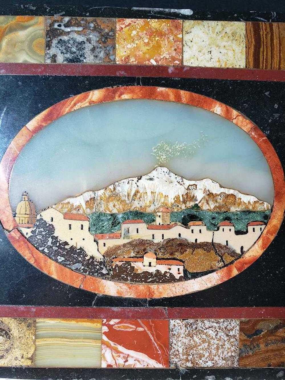 19. Florentiner Schule Pietra Dura Landschaftstafel 5