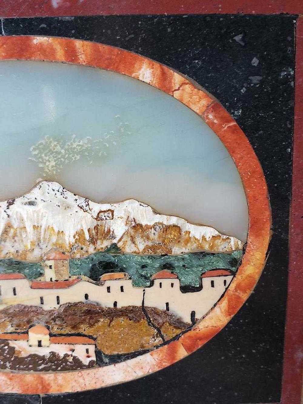 19. Florentiner Schule Pietra Dura Landschaftstafel 2
