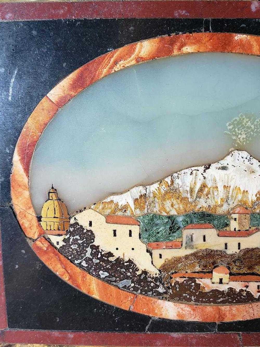 19. Florentiner Schule Pietra Dura Landschaftstafel 4