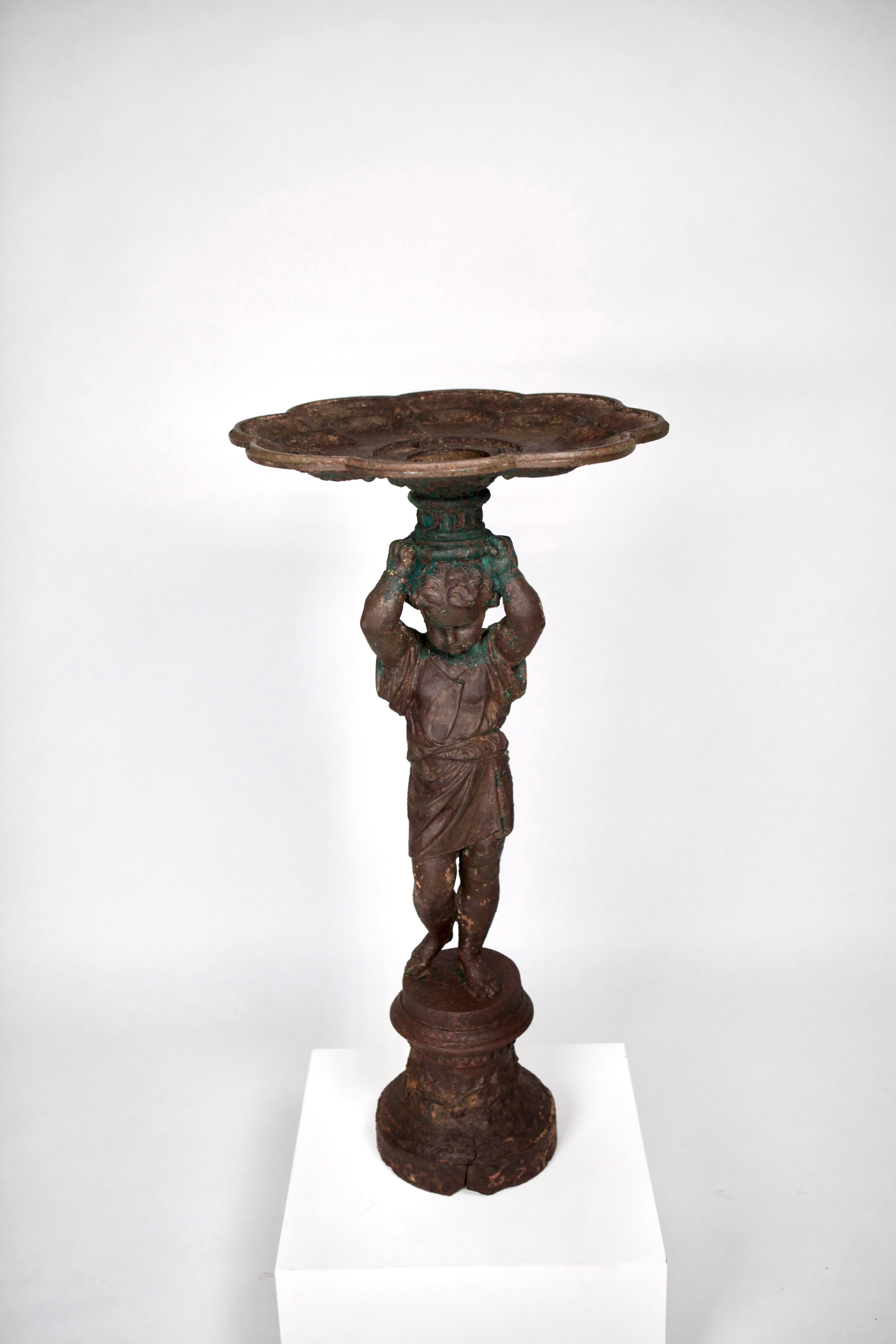 19th French Century Cast Iron Statue Fountain For Sale 7
