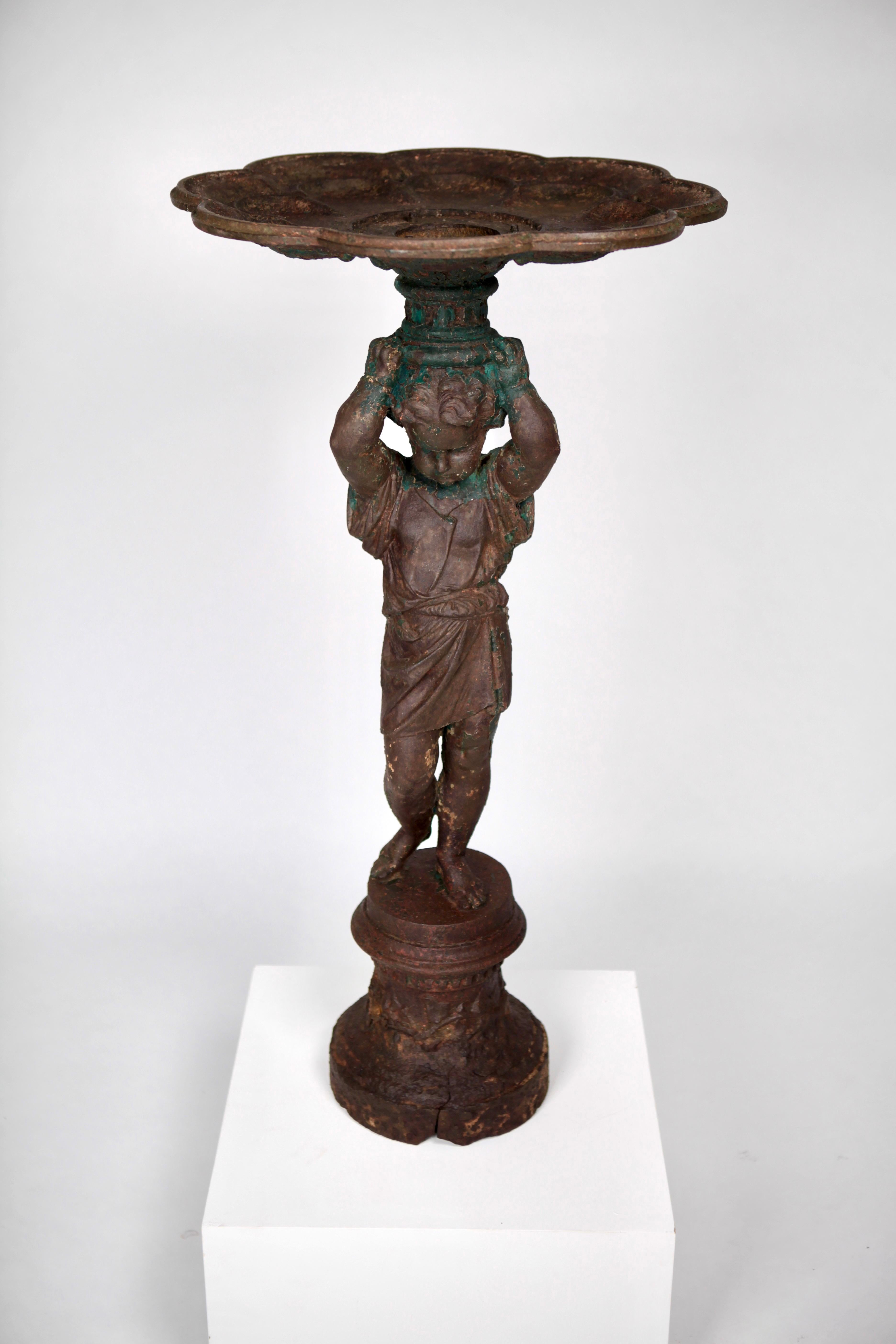 19th French Century Cast Iron Statue Fountain For Sale 9