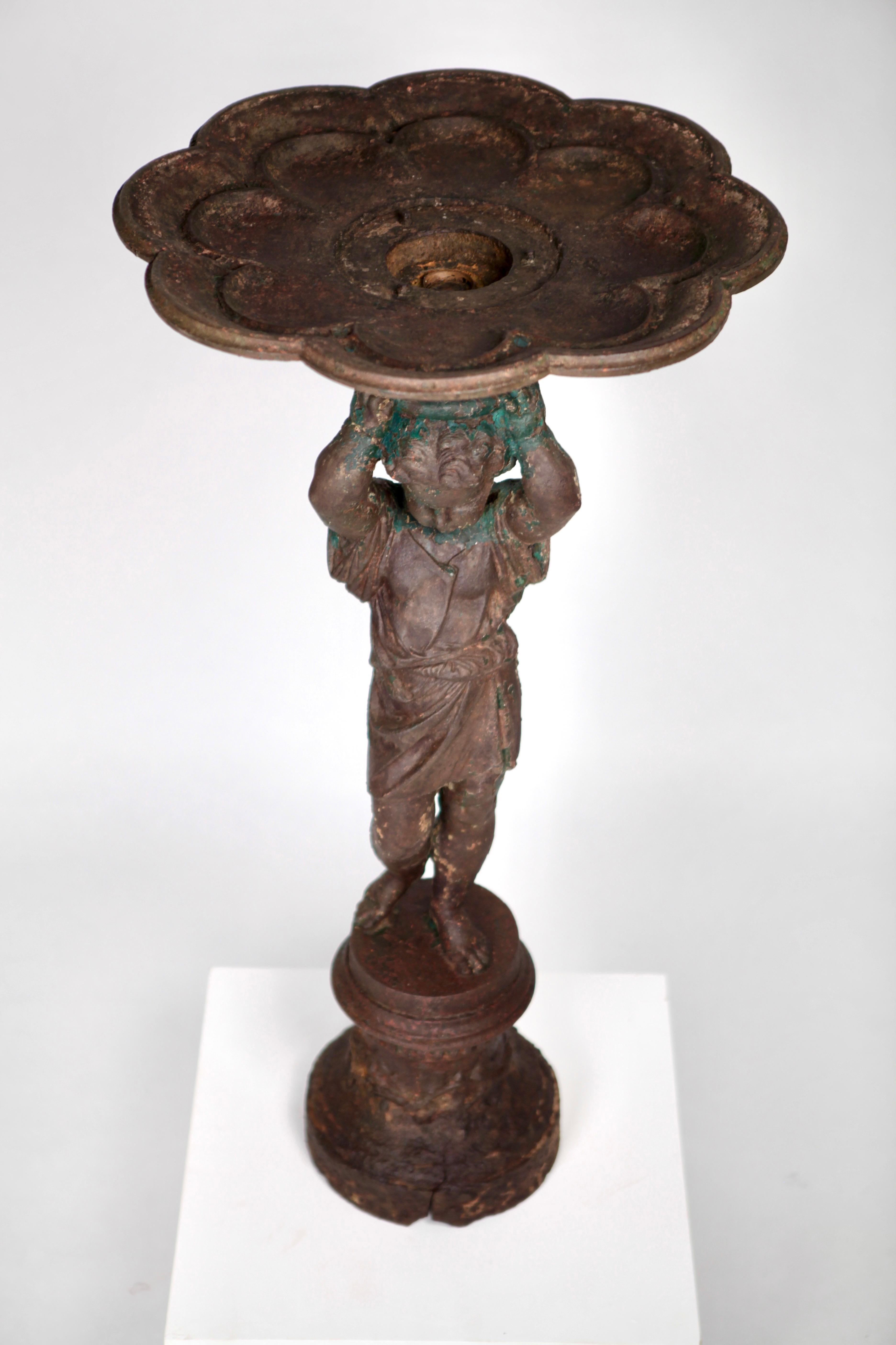 Early 19th Century 19th French Century Cast Iron Statue Fountain For Sale