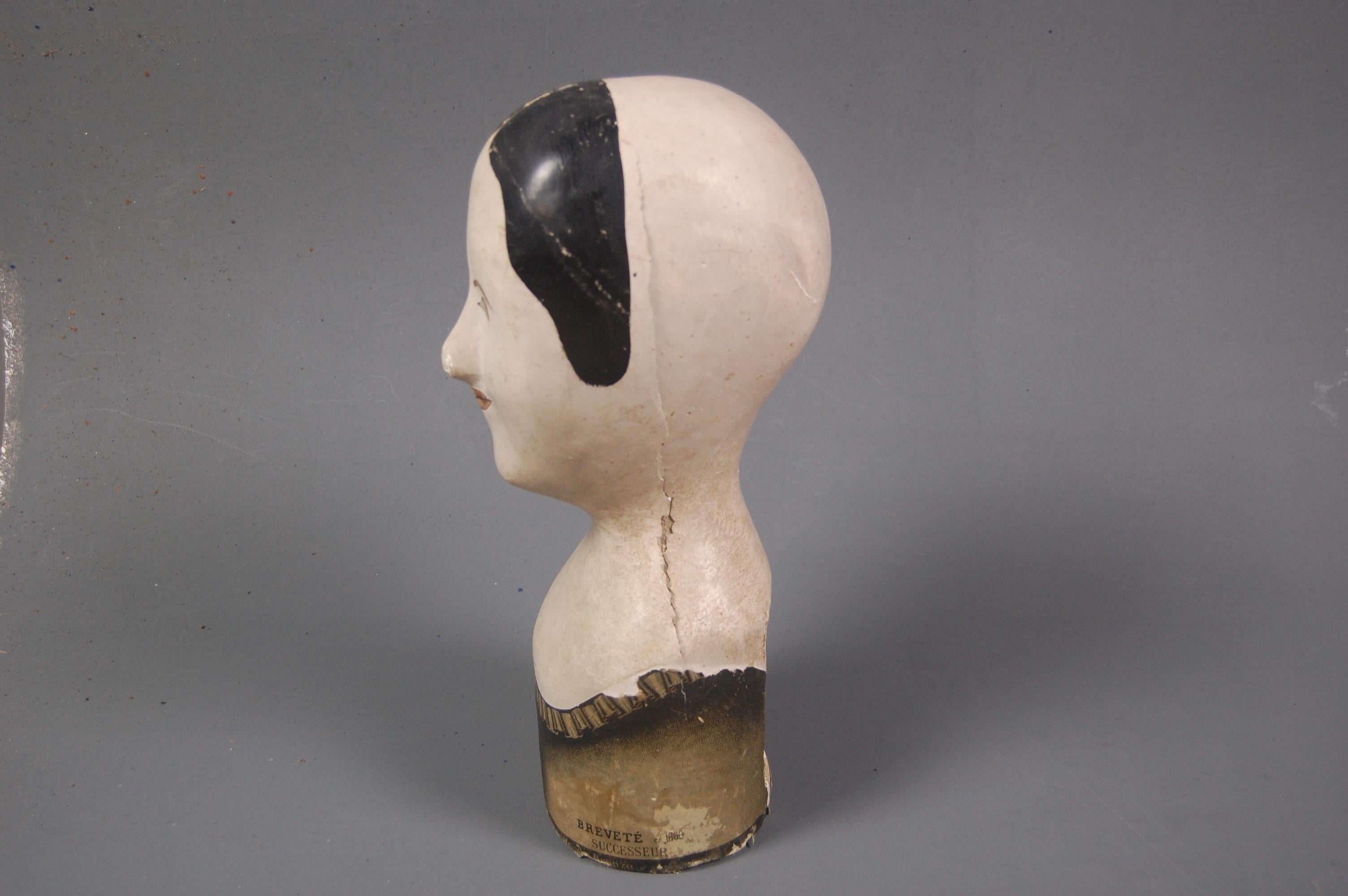19th Century 19th French Century Marotte Head