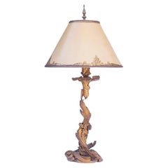 19th French Doré Bronze Lamp