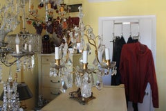 19th French Louis XV Gilt Bronze Rock Crystal Table Lamp