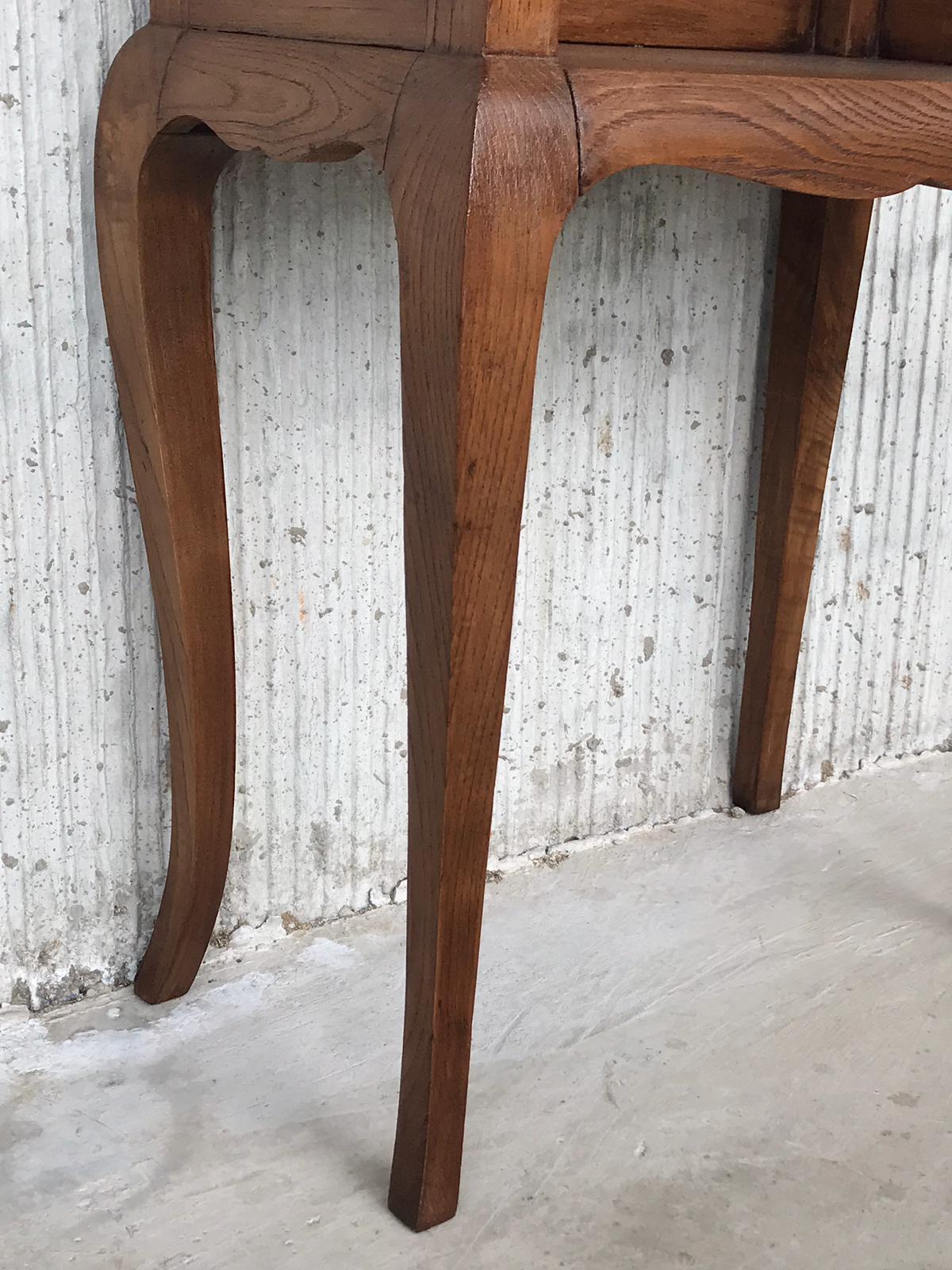 French Louis XV Style 19th Century Wooden Bedside Table with Open Shelf 9