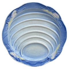Used 19th French Majolica Asparagus Plate