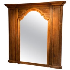 Miroir de cheminée en chêne de style provincial français du 19e siècle
