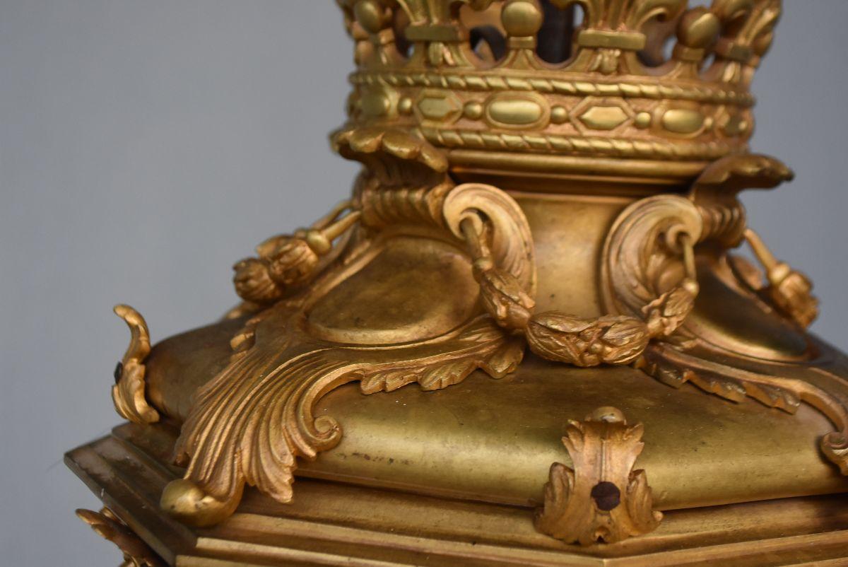 Vergoldete Bronzelaterne des 19. Jahrhunderts als Schloss von Versailles-Modell im Angebot 6
