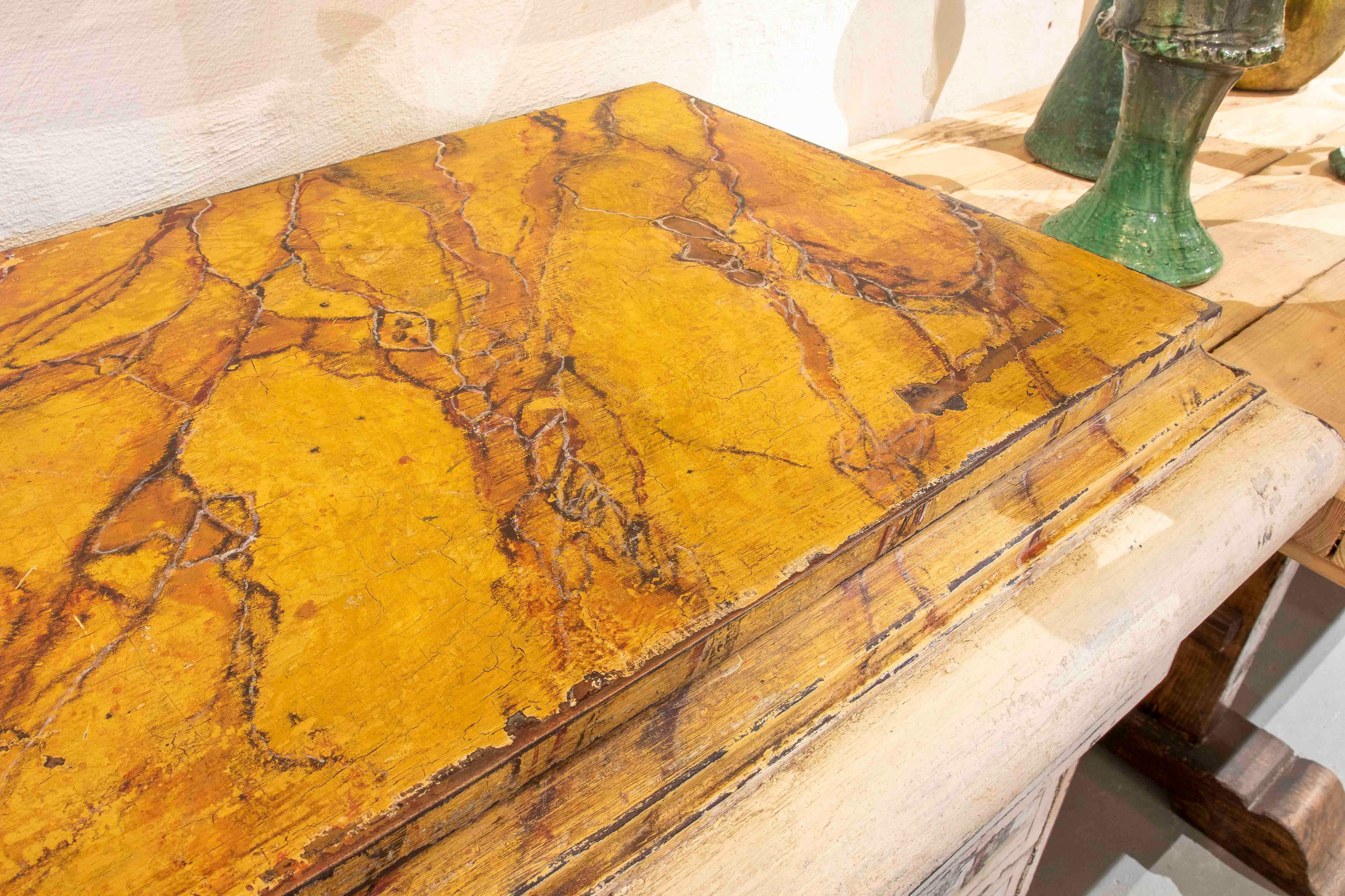19th Hand-Painted Italian Chest of Drawers with Country Scenes For Sale 5