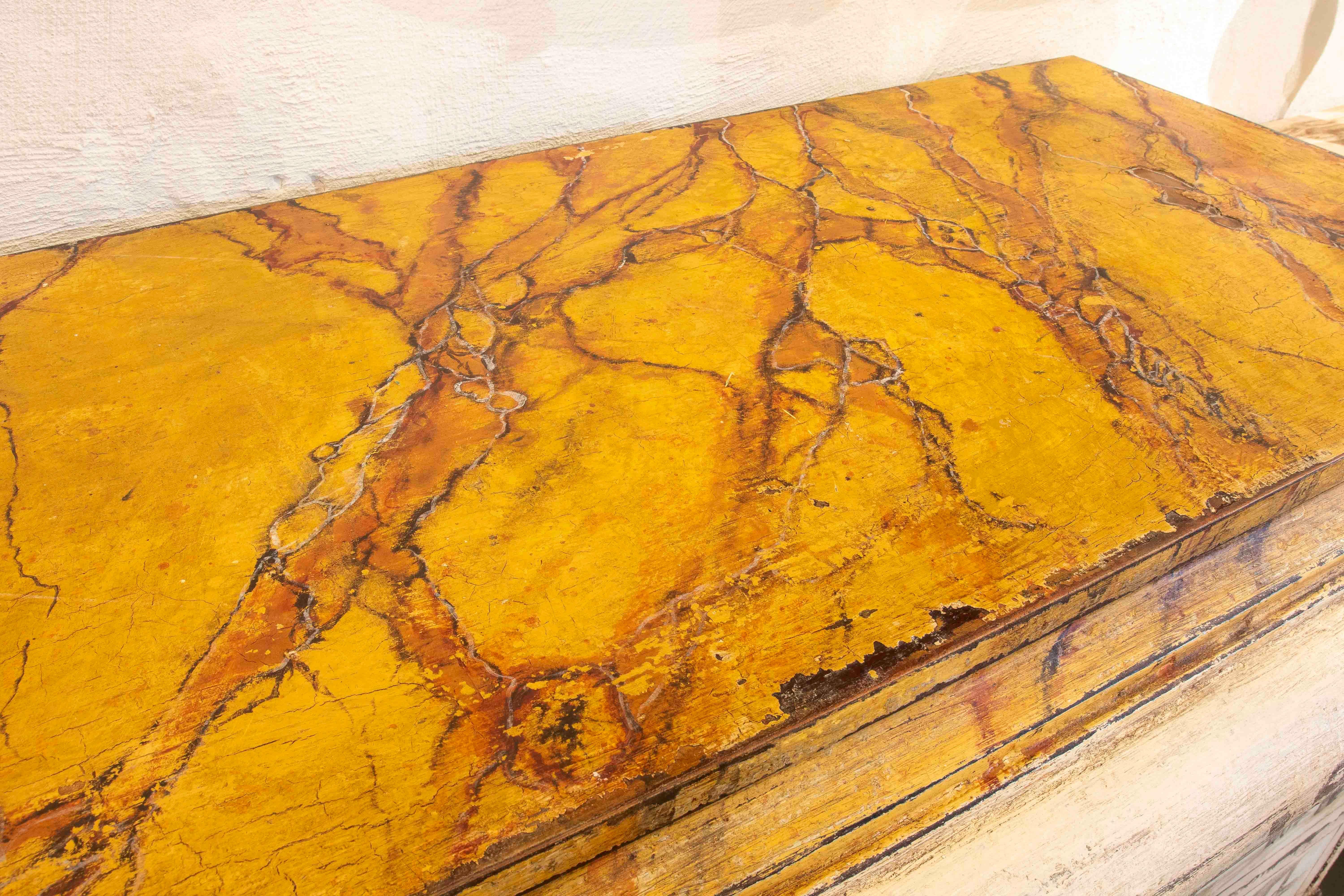 19th Hand-Painted Italian Chest of Drawers with Country Scenes For Sale 6