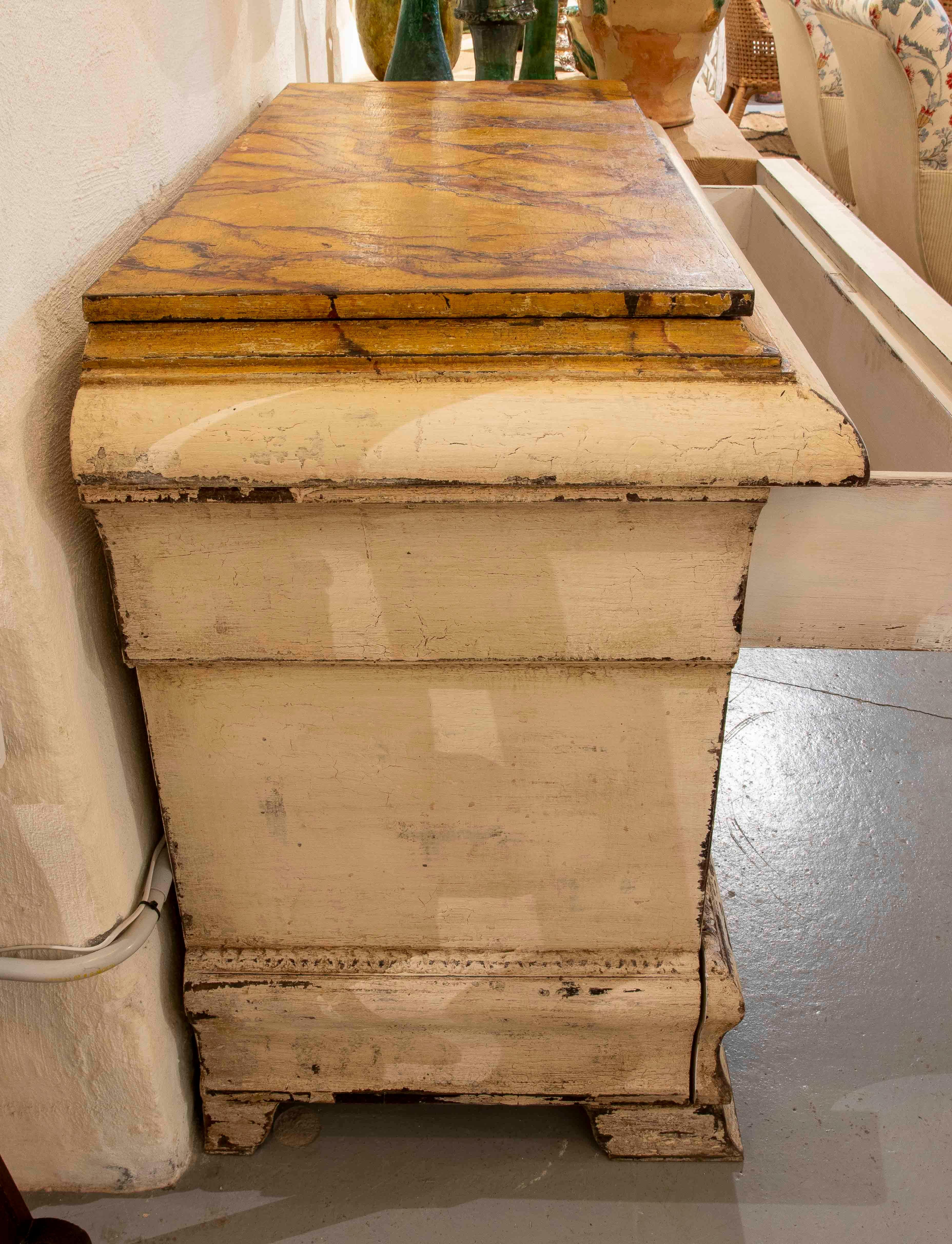19th Hand-Painted Italian Chest of Drawers with Country Scenes For Sale 3