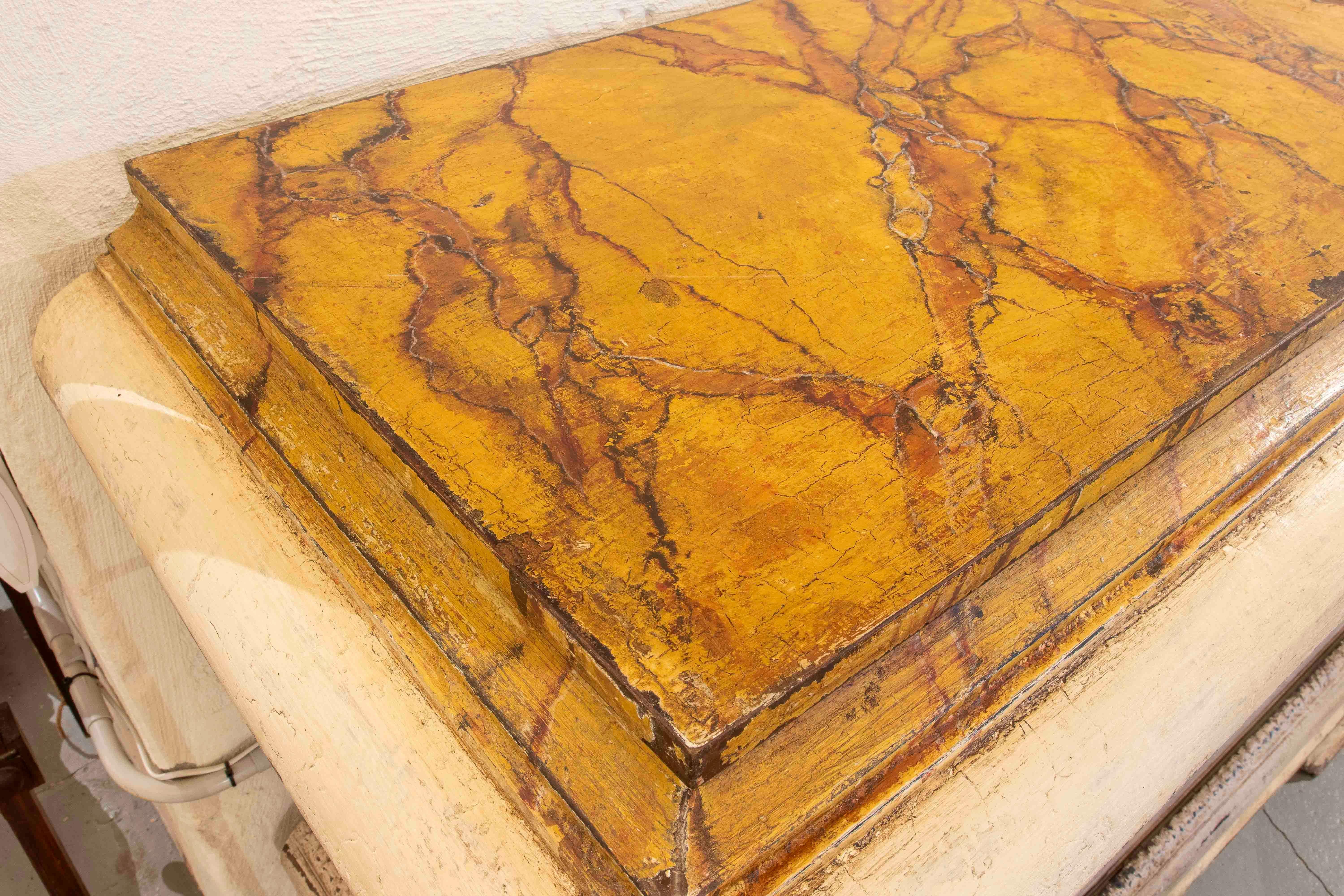 19th Hand-Painted Italian Chest of Drawers with Country Scenes For Sale 4